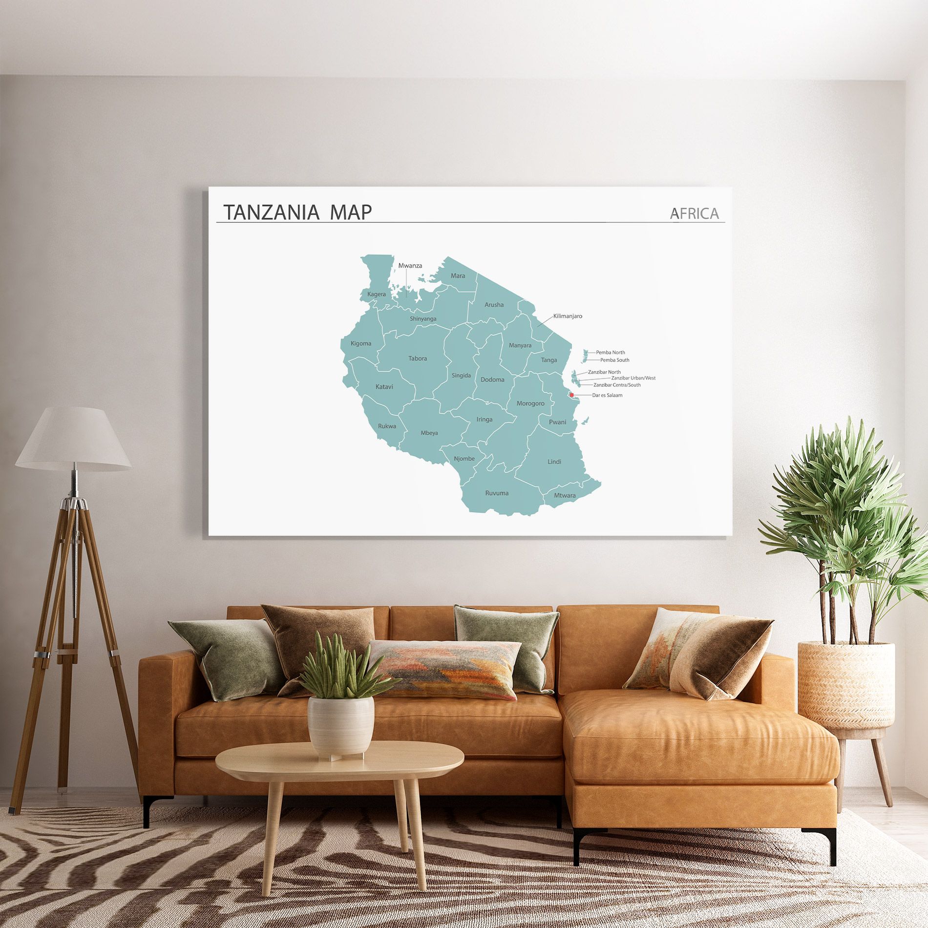 Tanzania Map mockup 7