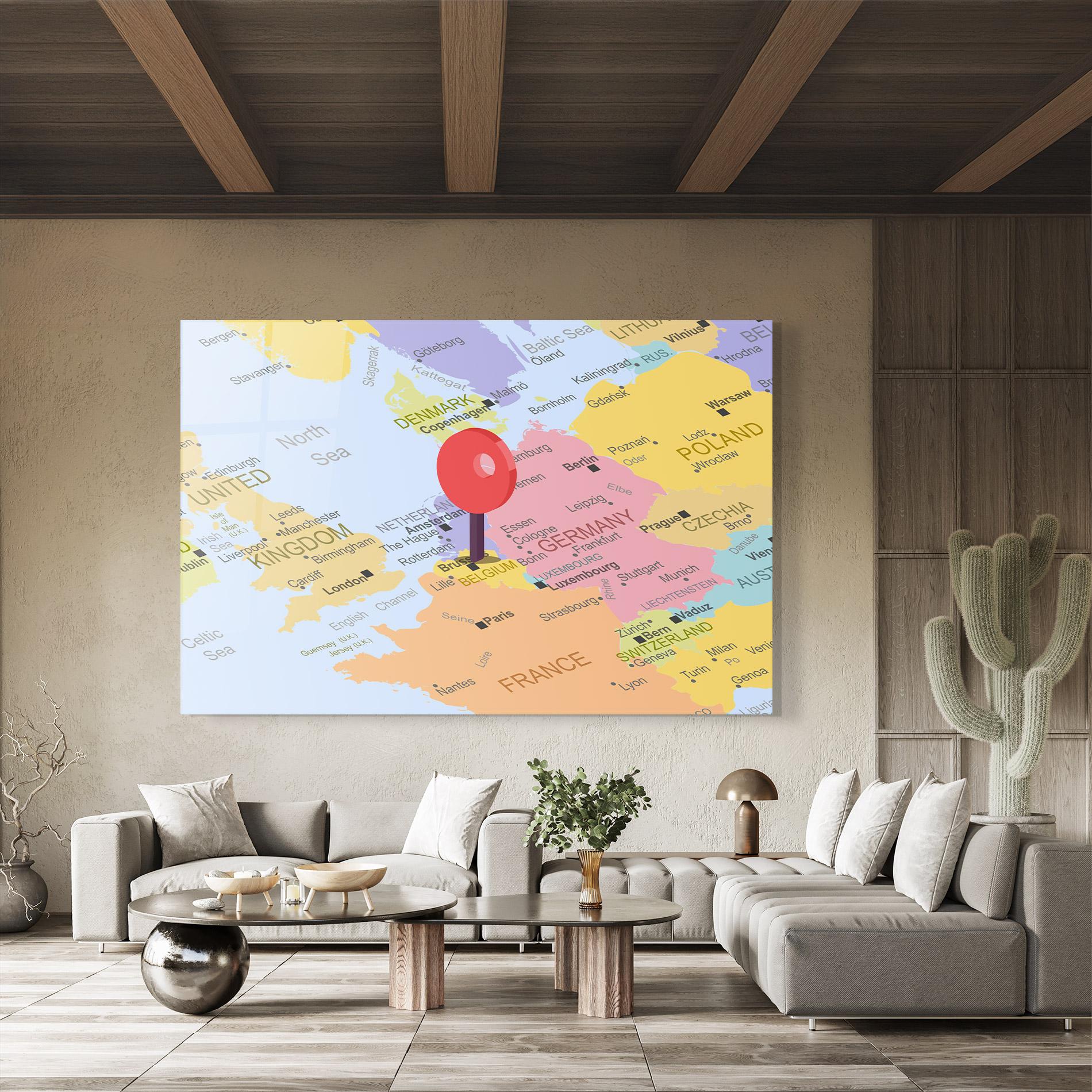 Стъклена картина Belgium Close Up mockup 8