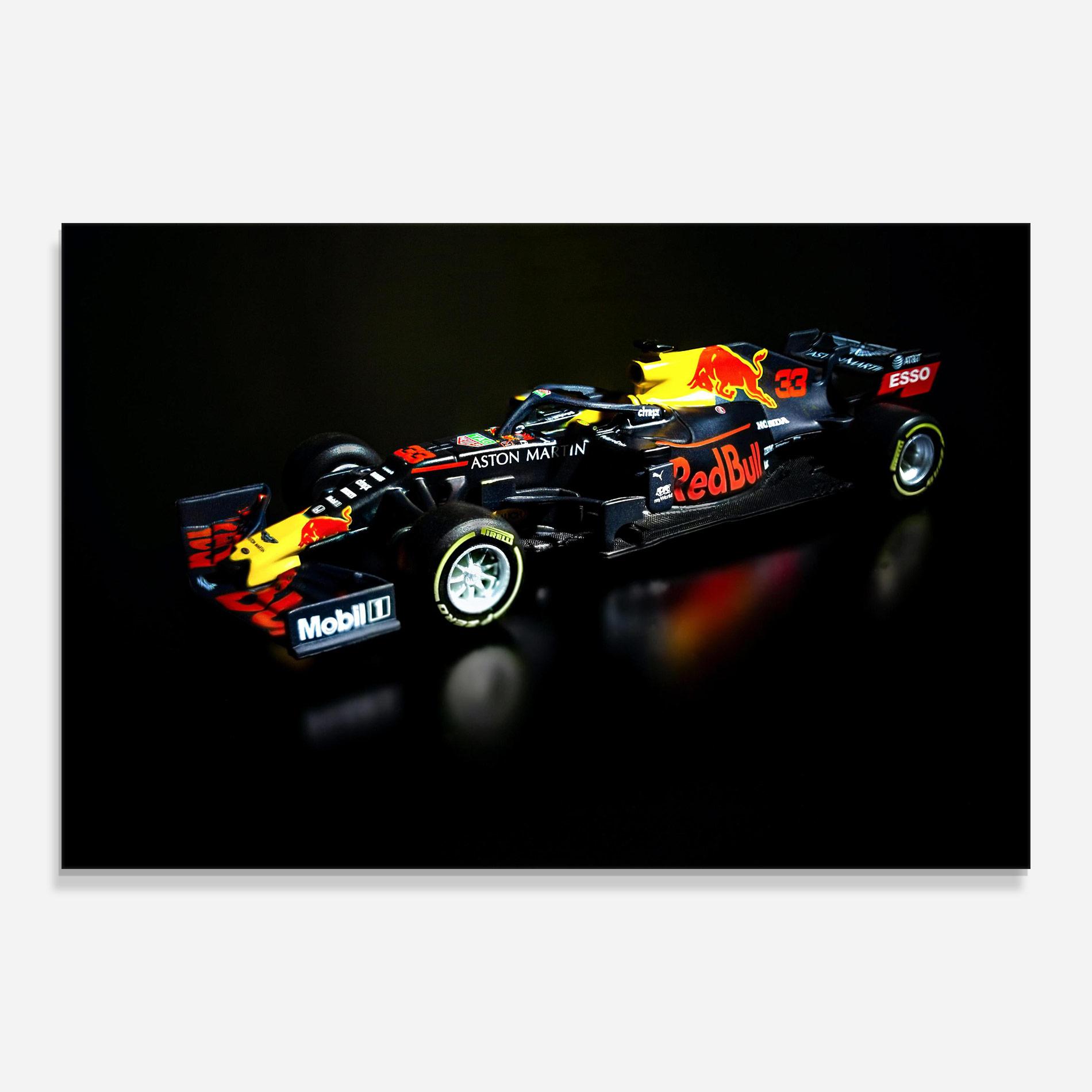 Стъклена картина Black Yellow F1 mockup 0