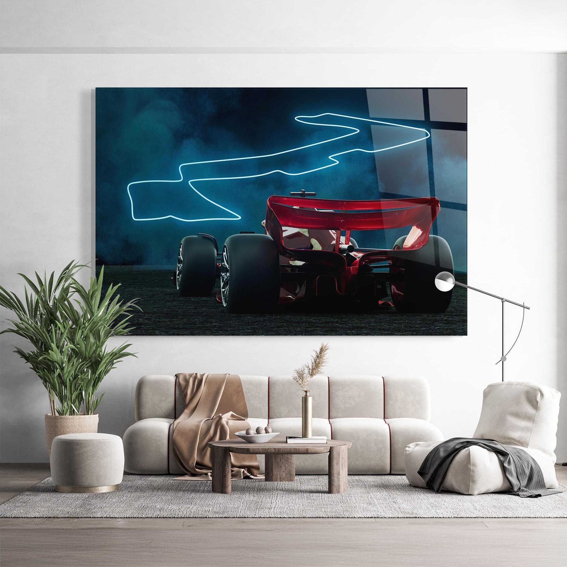 Стъклена картина Race Car F1 mockup 9