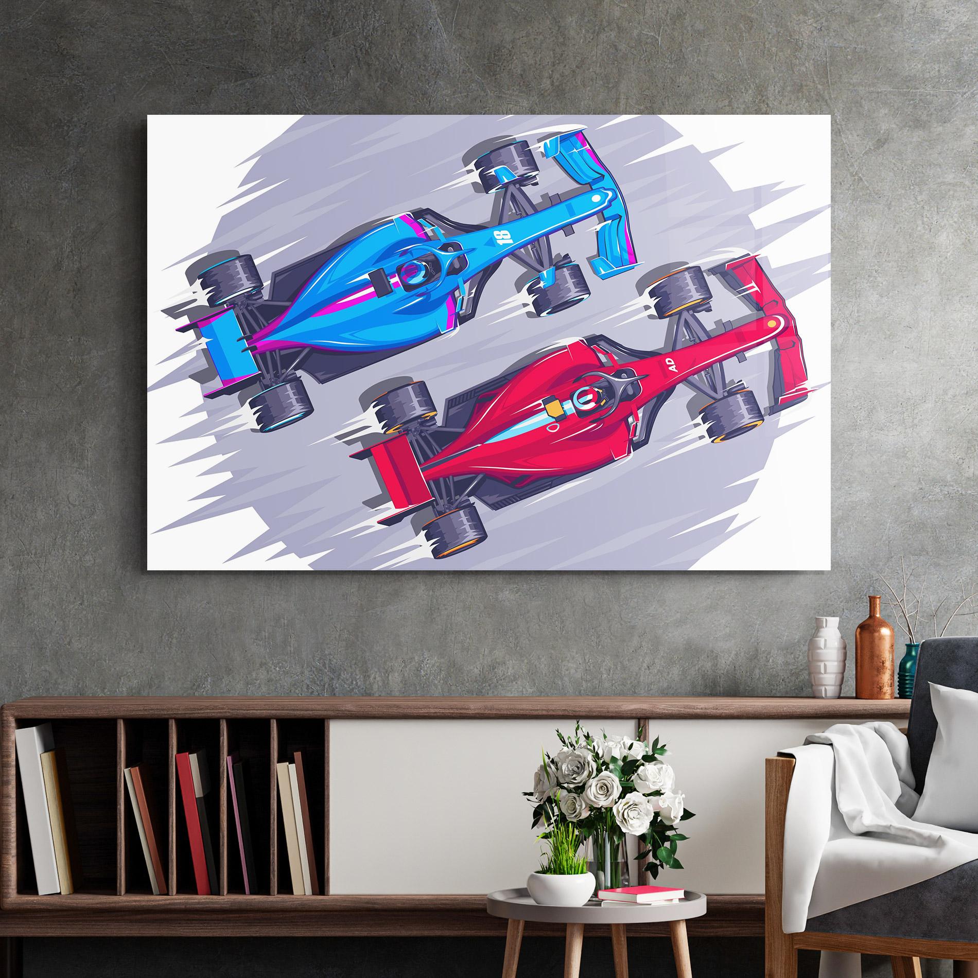 Стъклена картина Bolides mockup 2