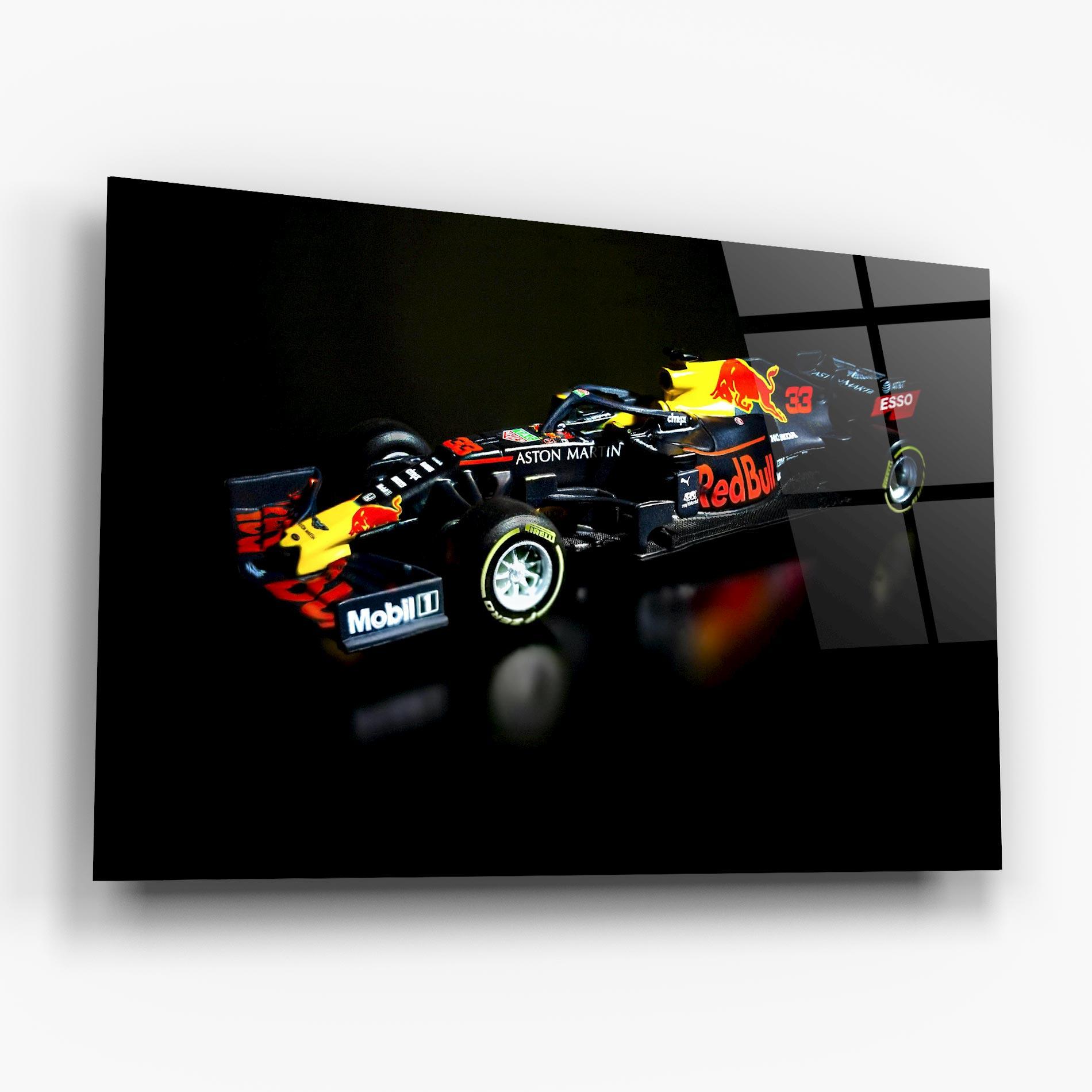 Стъклена картина Black Yellow F1 mockup 6