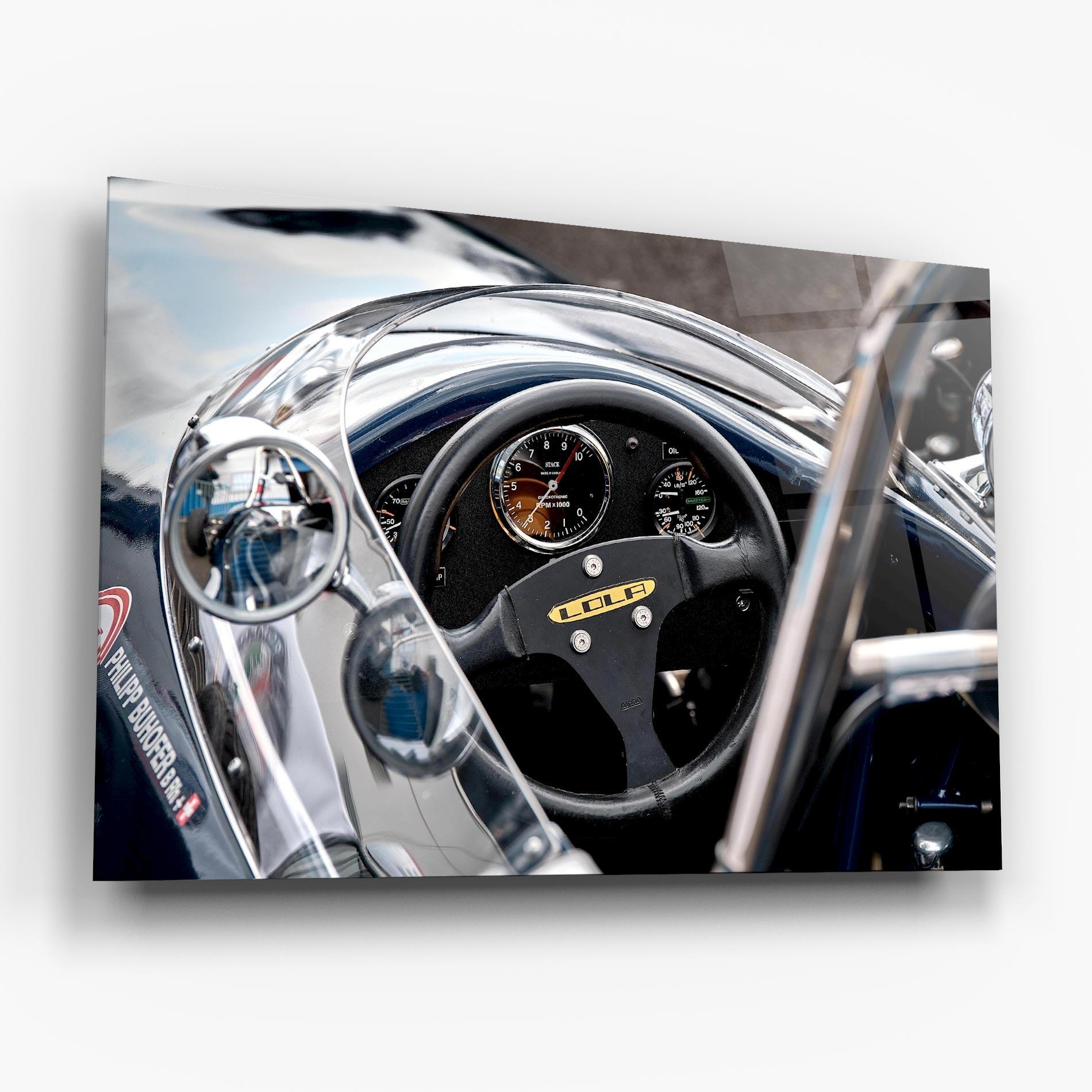 Стъклена картина Race Car Closeup mockup 6