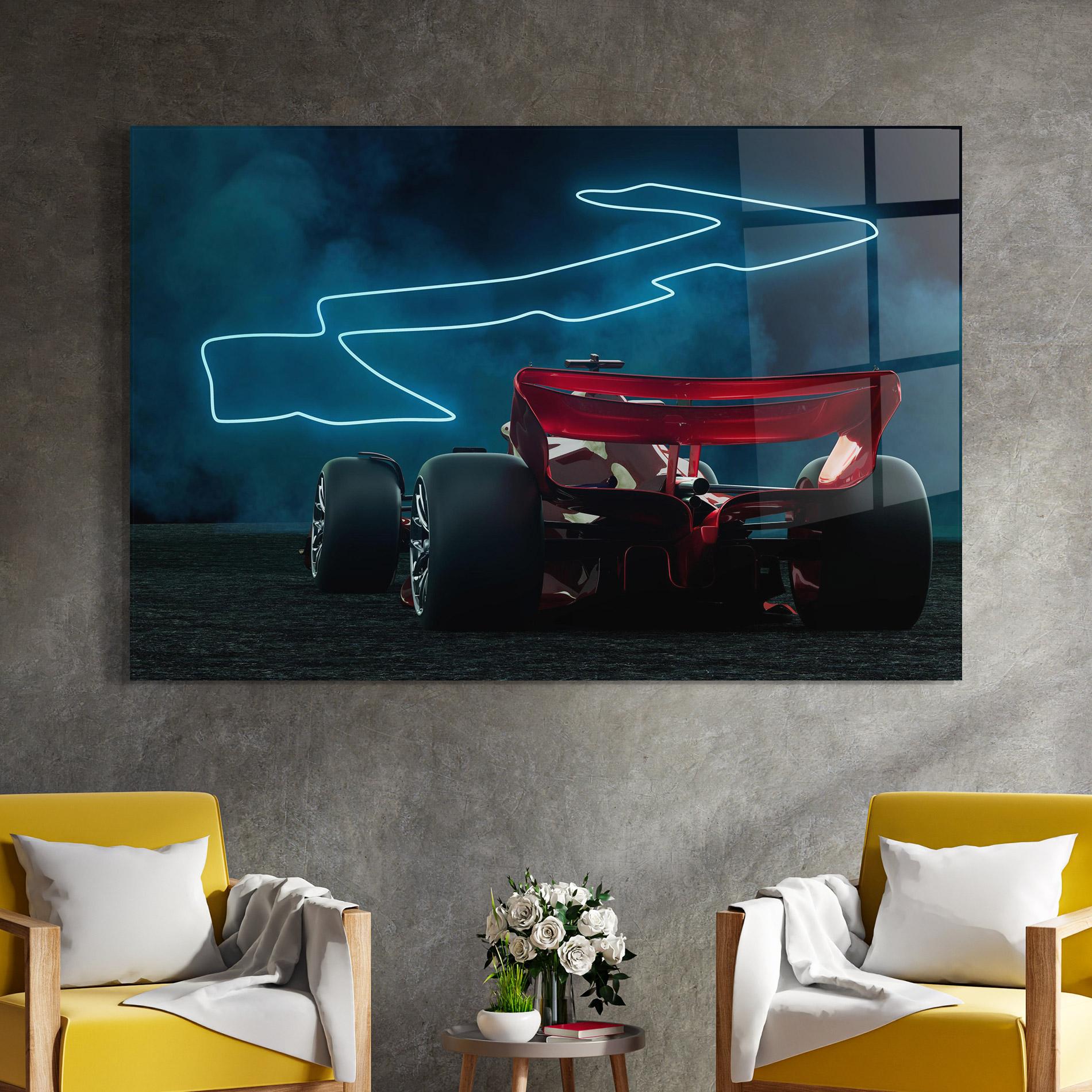 Стъклена картина Race Car F1 mockup 4