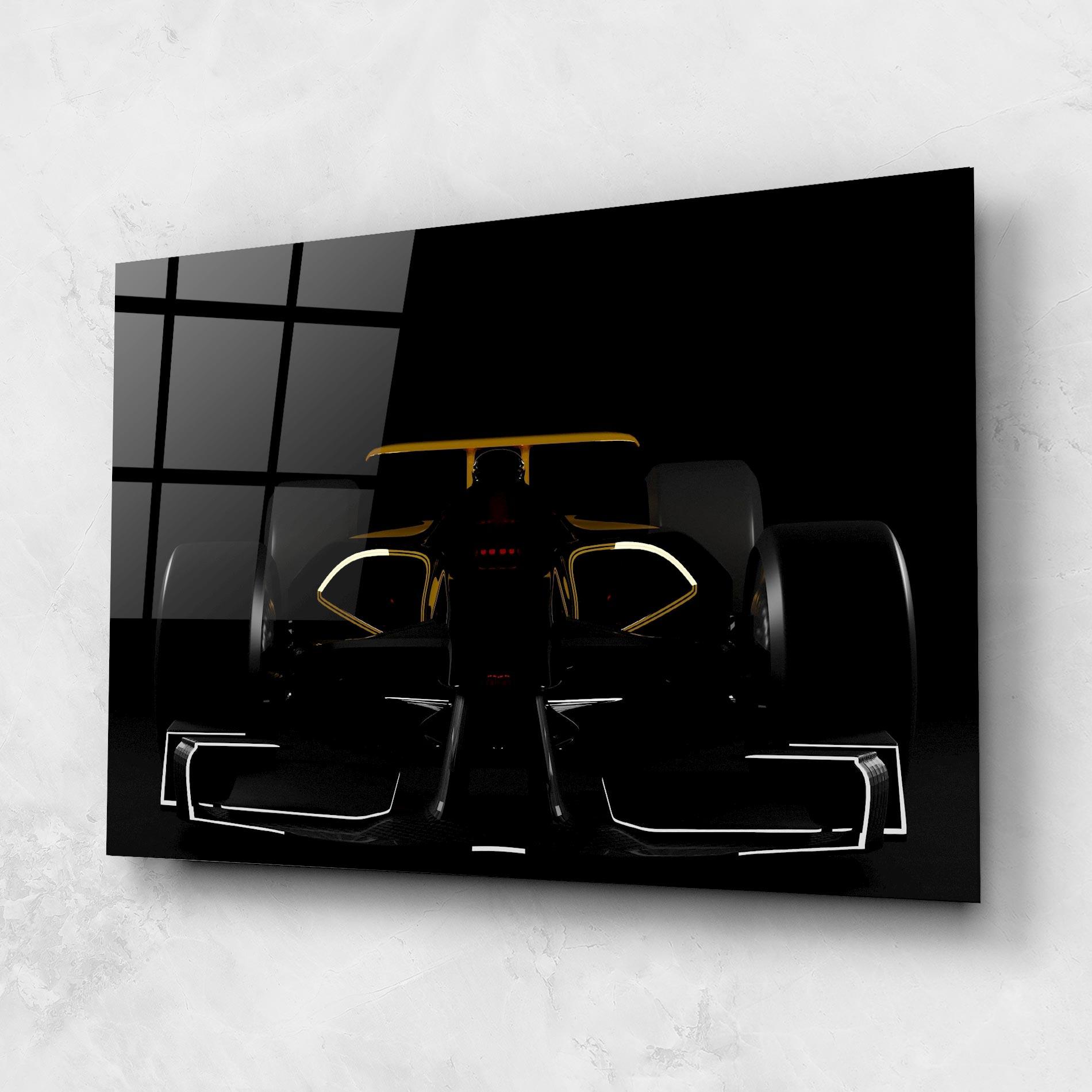 Стъклена картина Dark F1 Car mockup 1