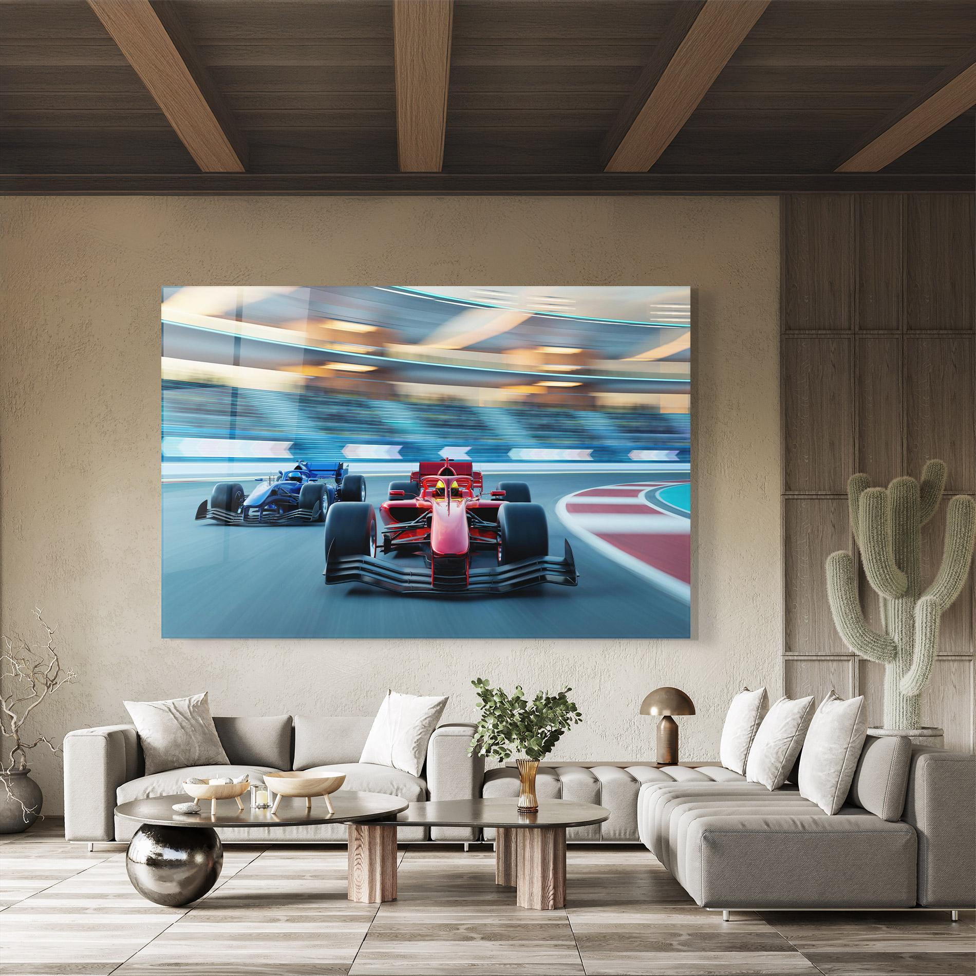 Стъклена картина F1 Racing mockup 8