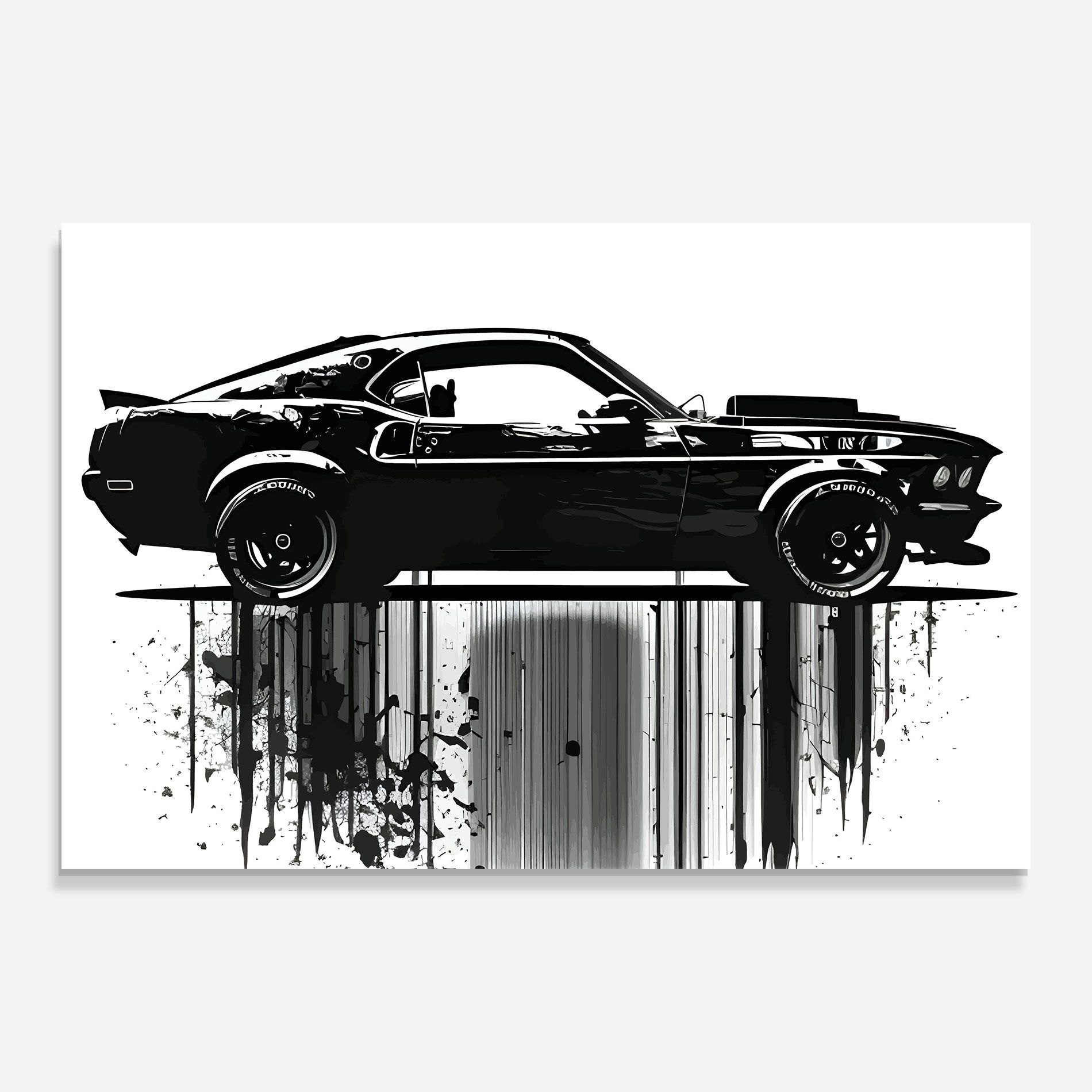 Black Car Drowing mockup 0