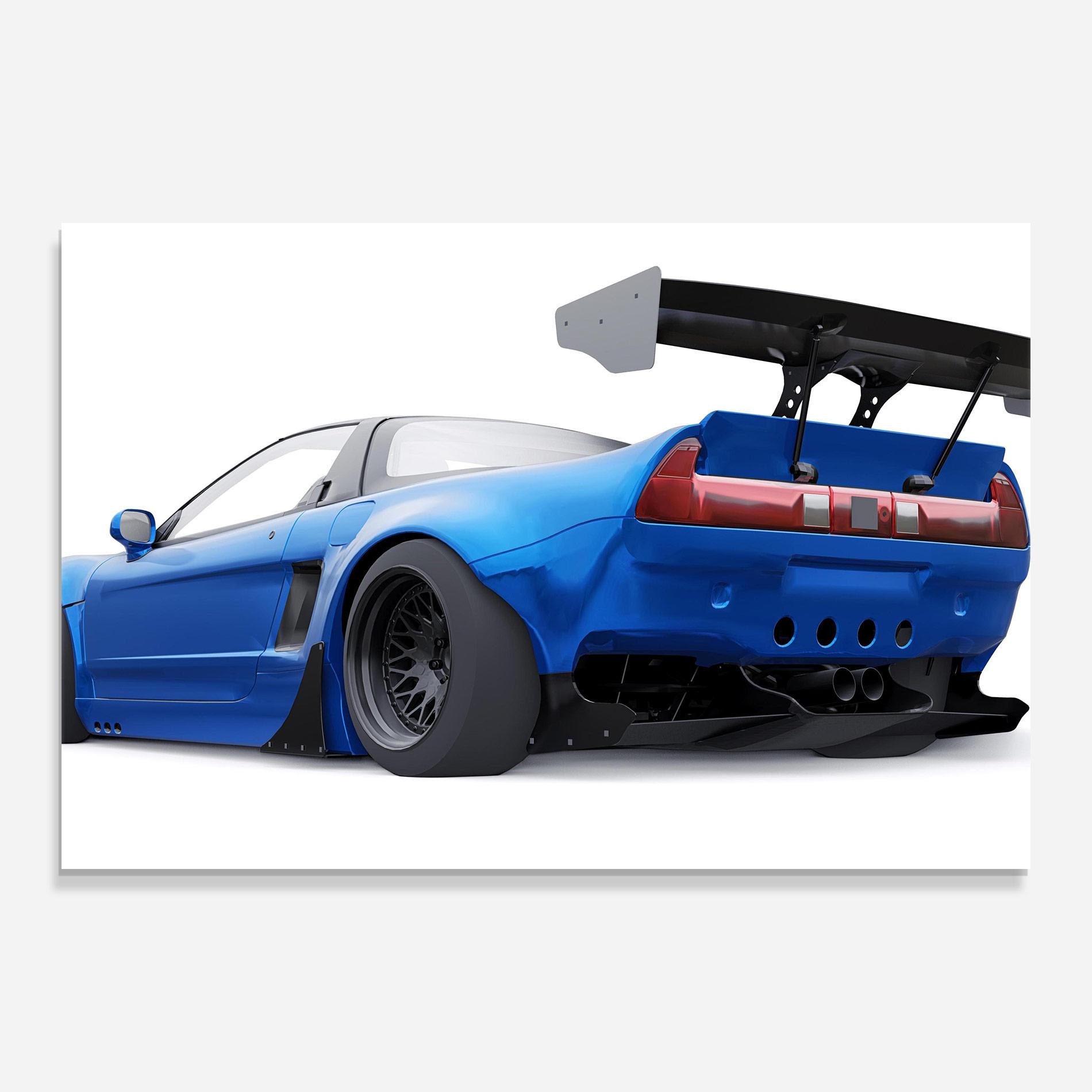Стъклена картина Blue Tuned Nsx mockup 0
