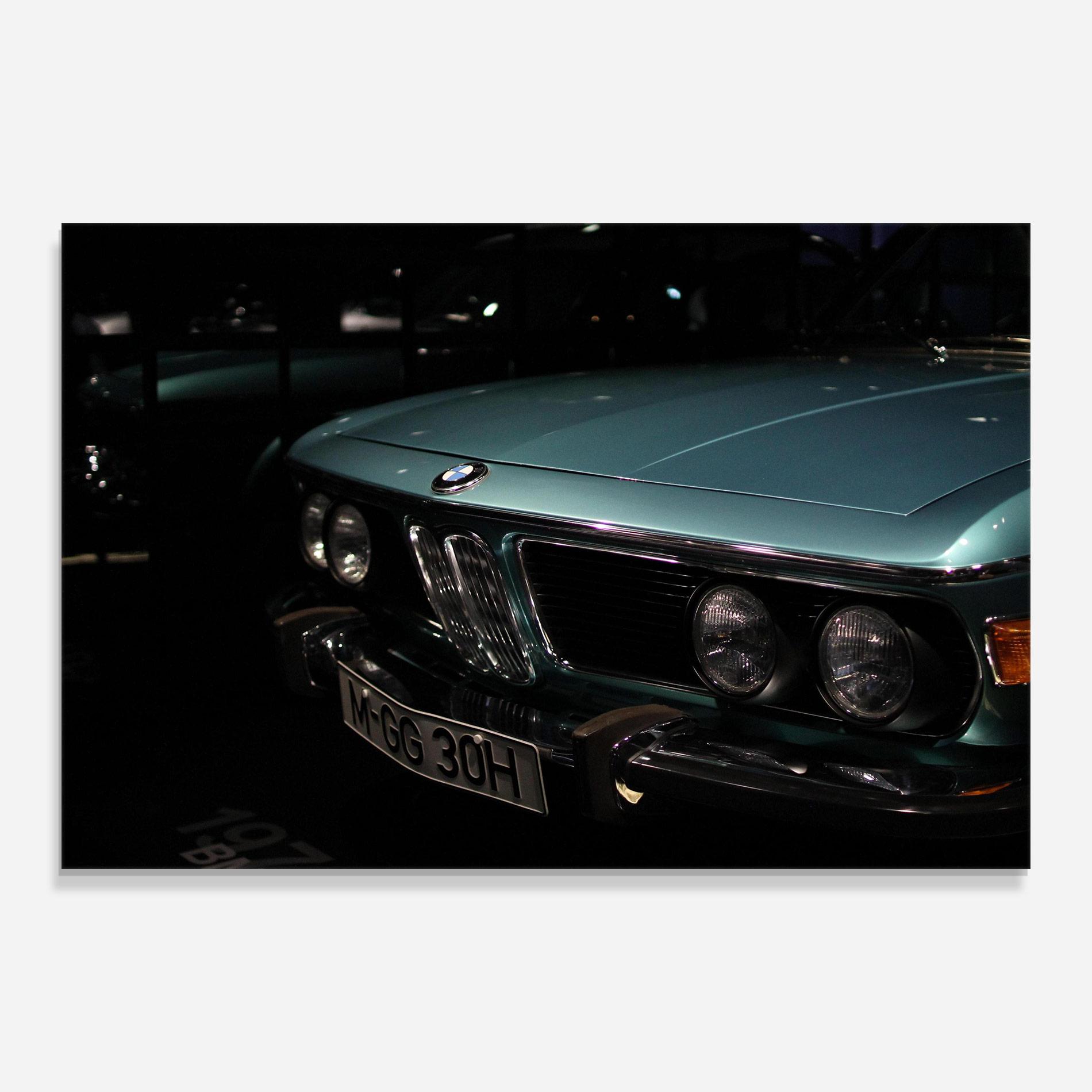 Стъклена картина Old Bmw Headlight mockup 0