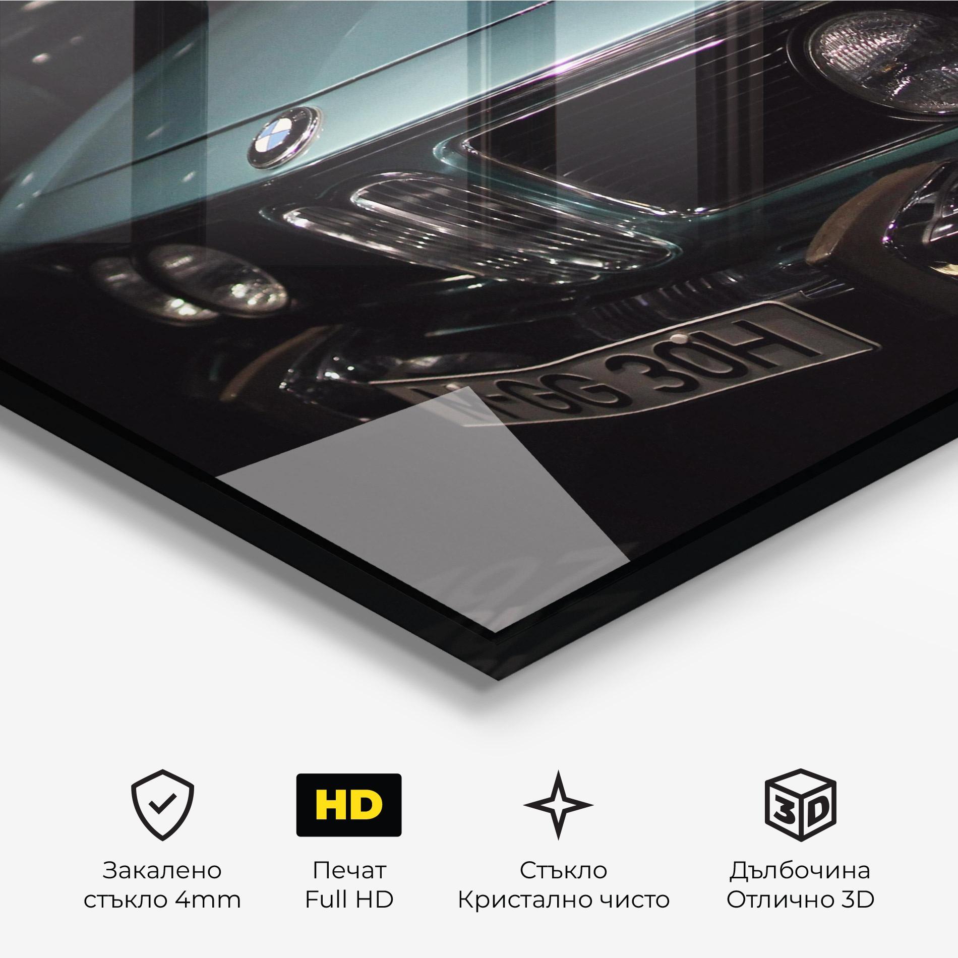 Стъклена картина Old Bmw Headlight mockup 3