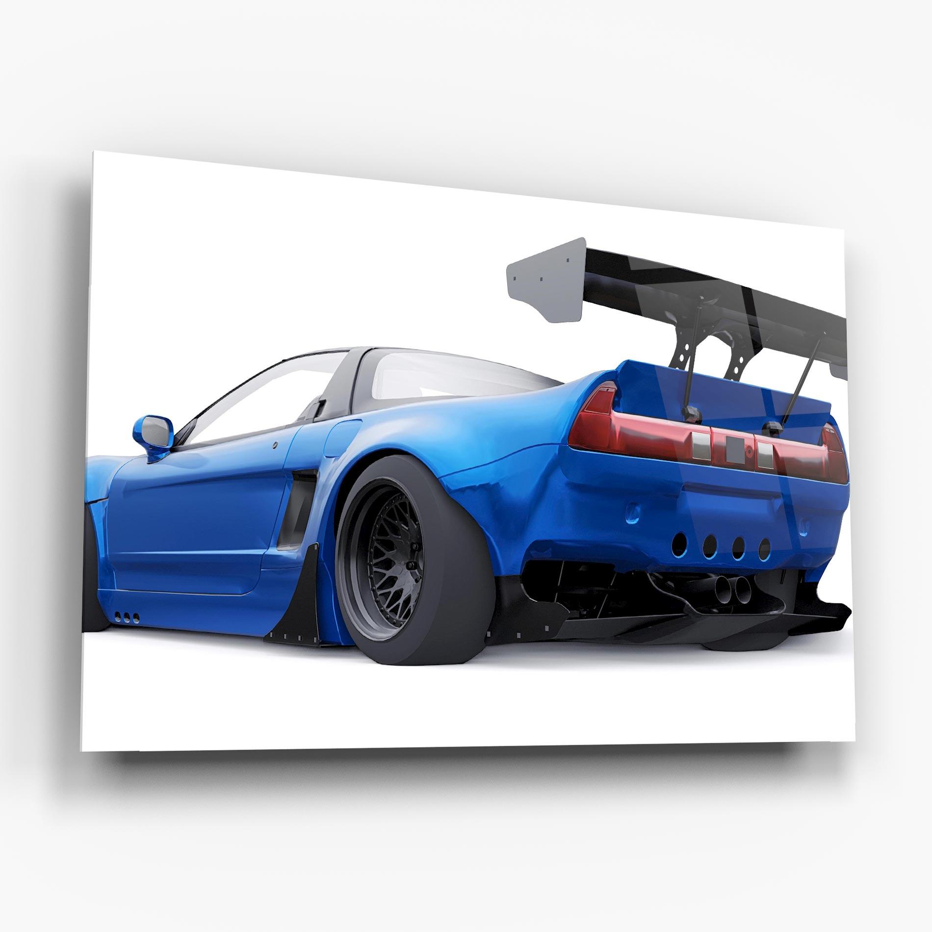 Стъклена картина Blue Tuned Nsx mockup 6