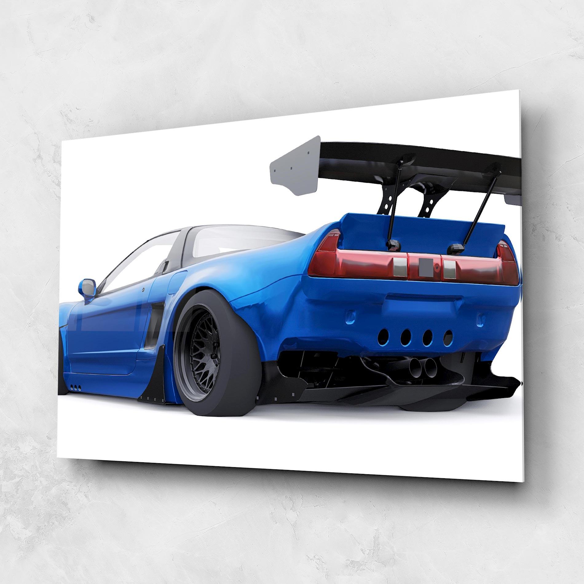 Стъклена картина Blue Tuned Nsx mockup 1