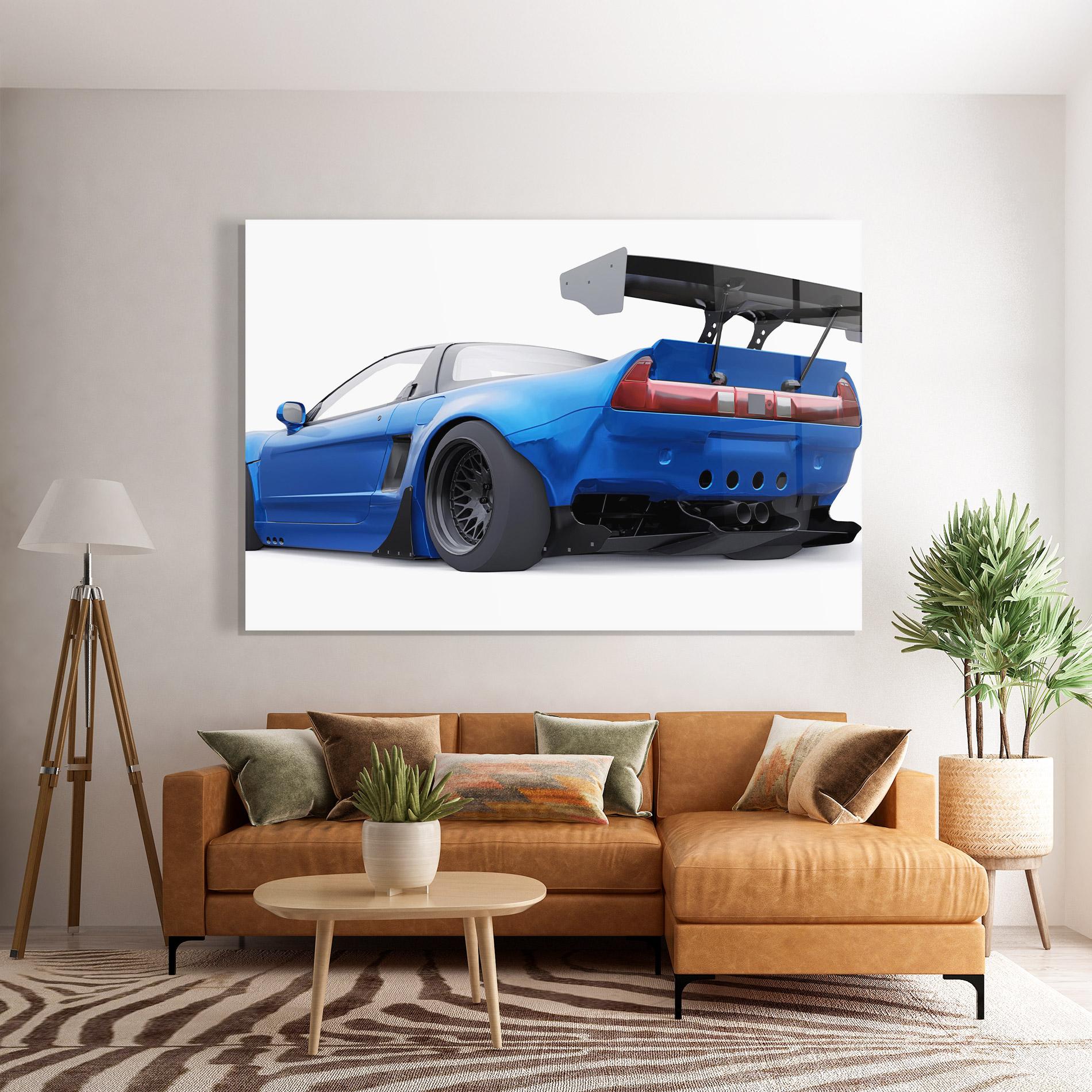 Стъклена картина Blue Tuned Nsx mockup 7