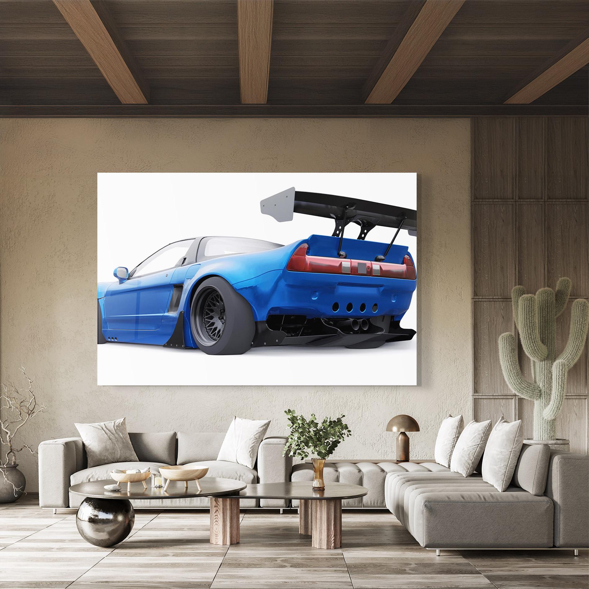 Стъклена картина Blue Tuned Nsx mockup 8