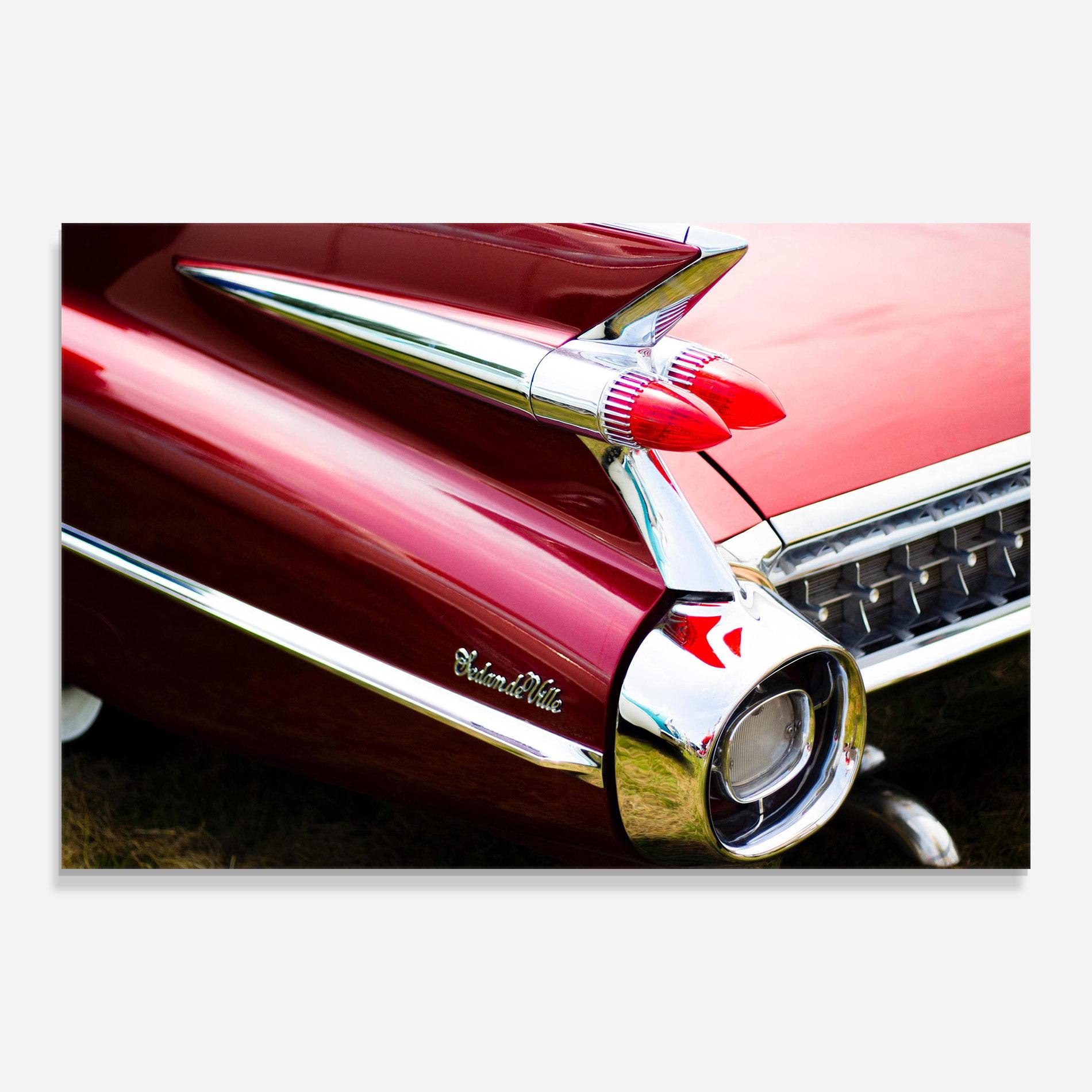 Стъклена картина Closeup Car Red mockup 0