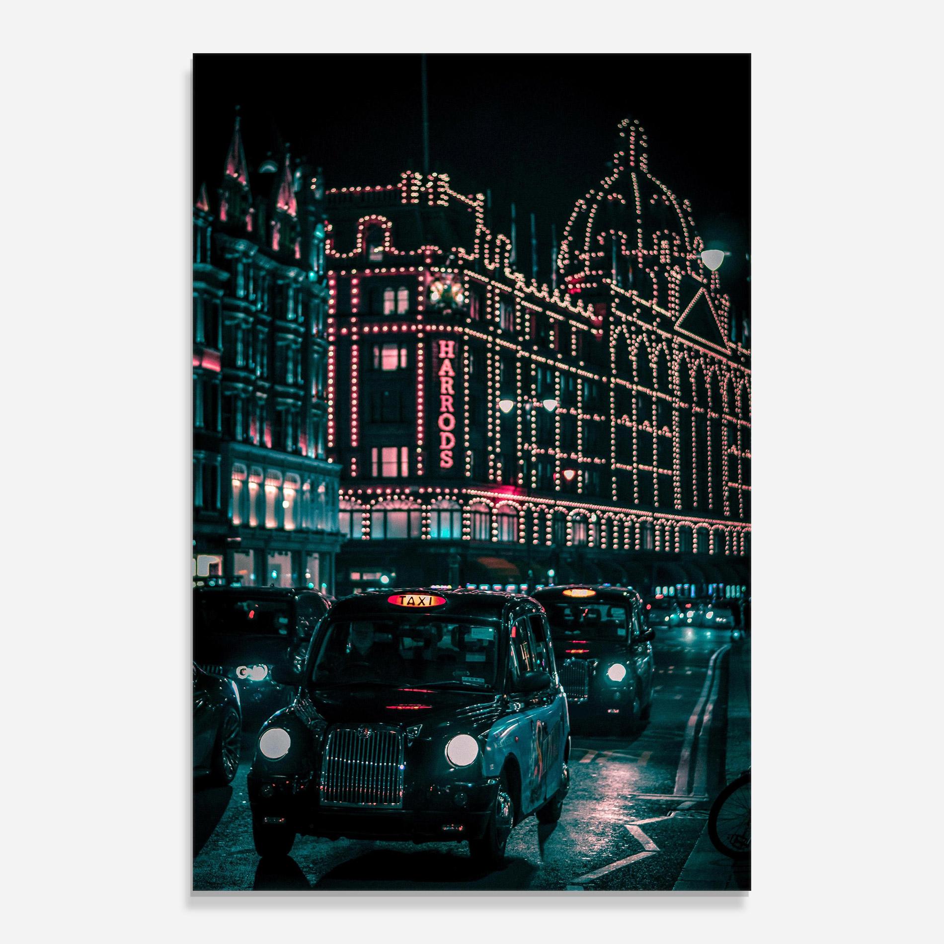 Стъклена картина City Lights Car mockup 0