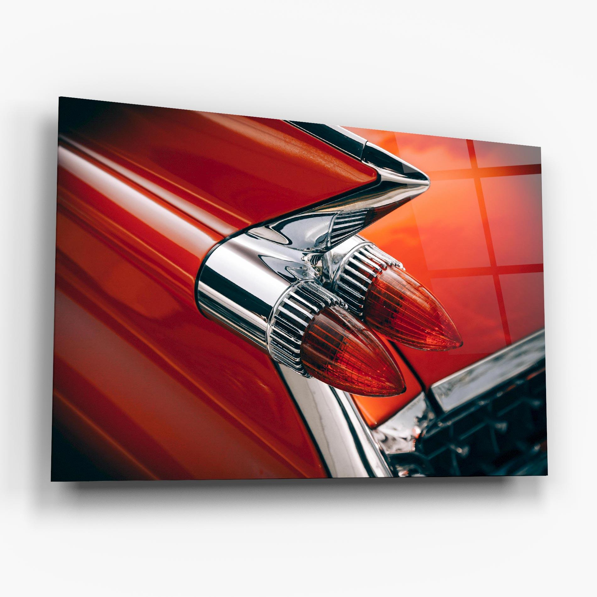 Стъклена картина Vintage Car Red mockup 6