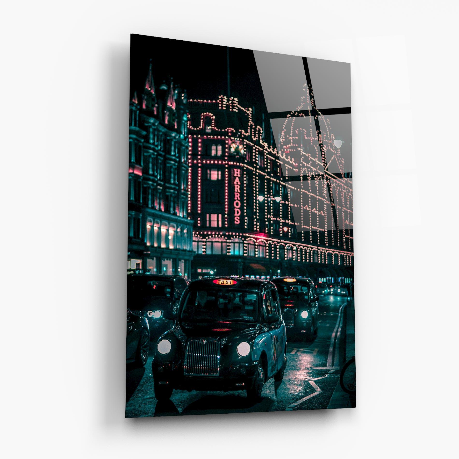 Стъклена картина City Lights Car mockup 6
