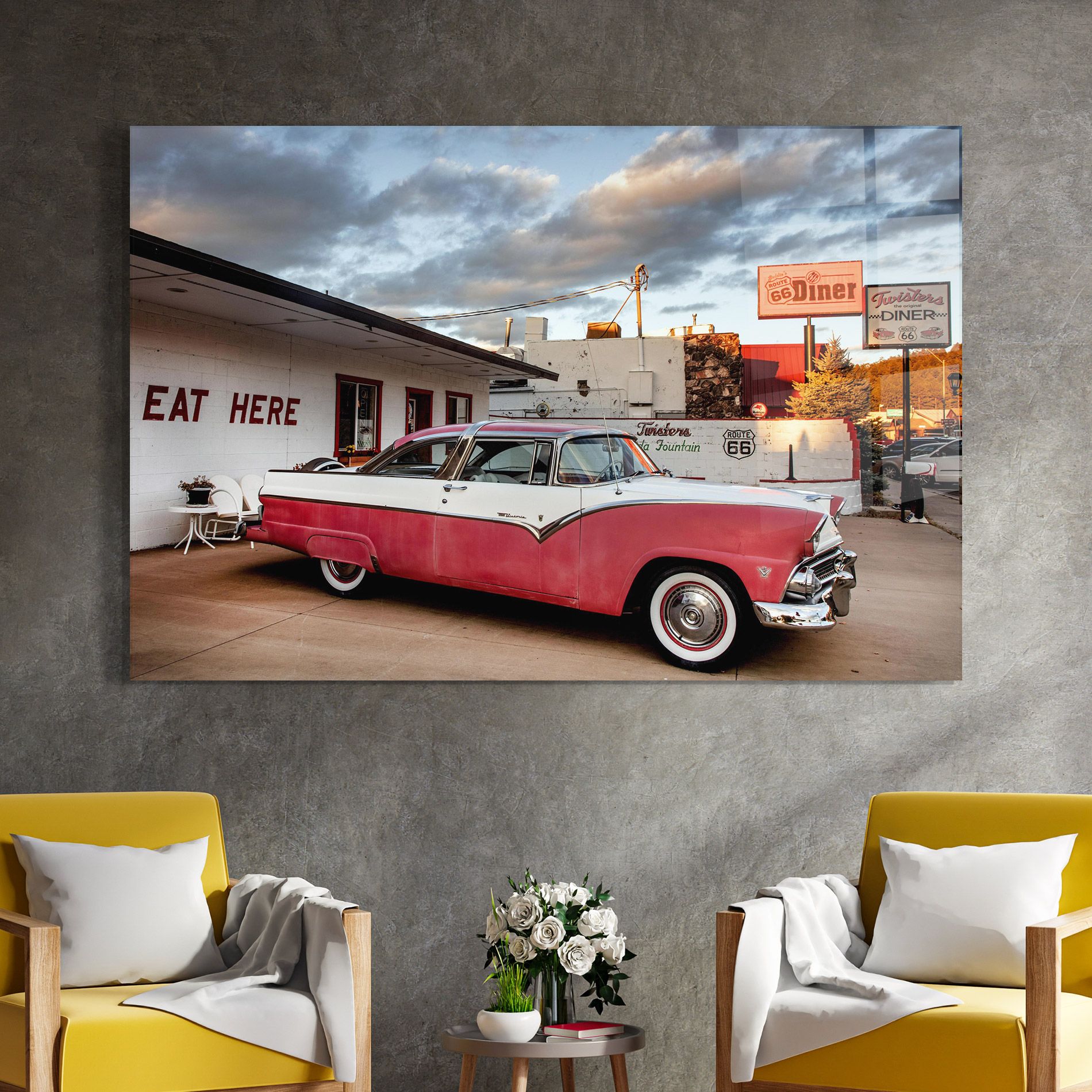 Cloud Old Car mockup 4