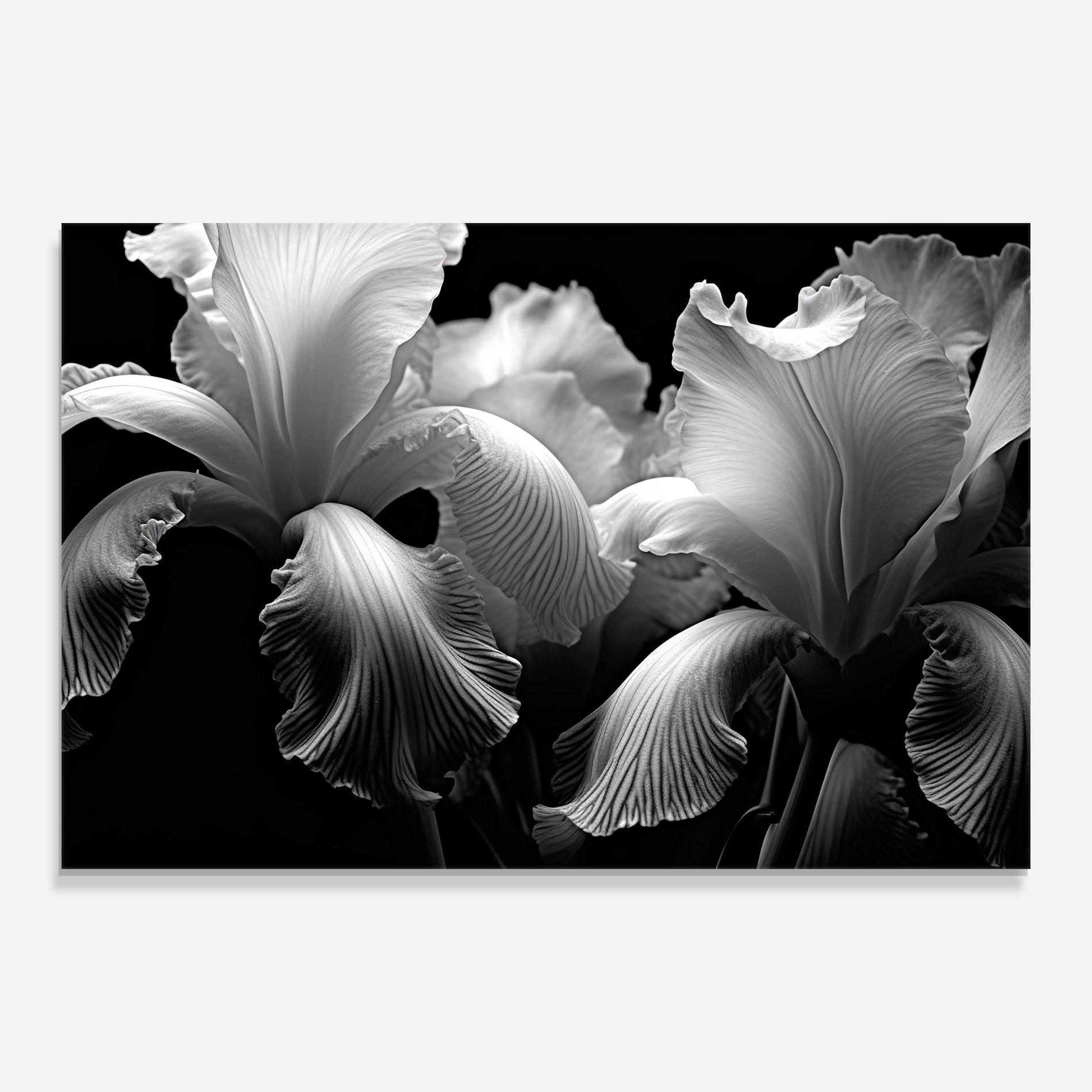 Стъклена картина Grey Iris Mix mockup 0