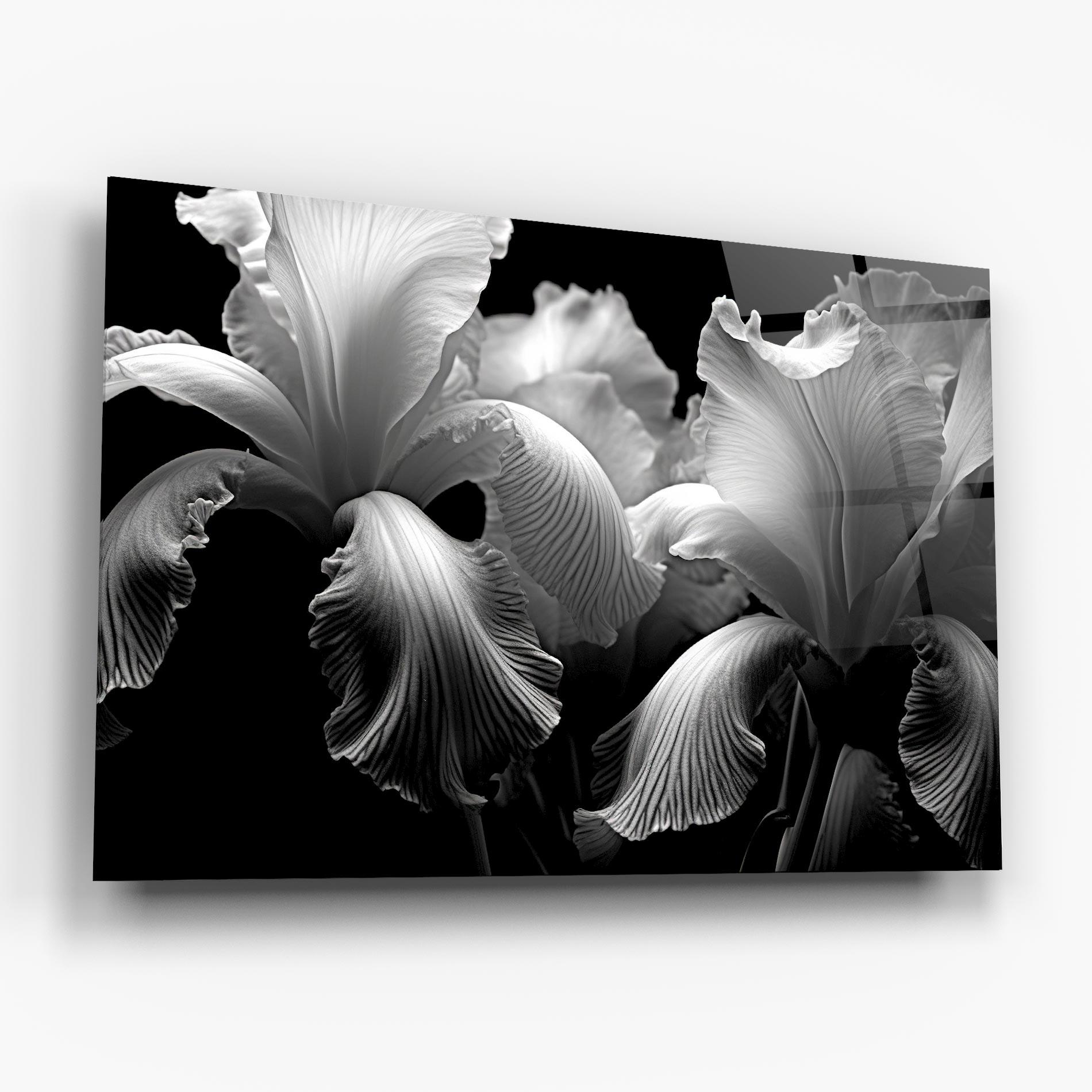 Стъклена картина Grey Iris Mix mockup 6