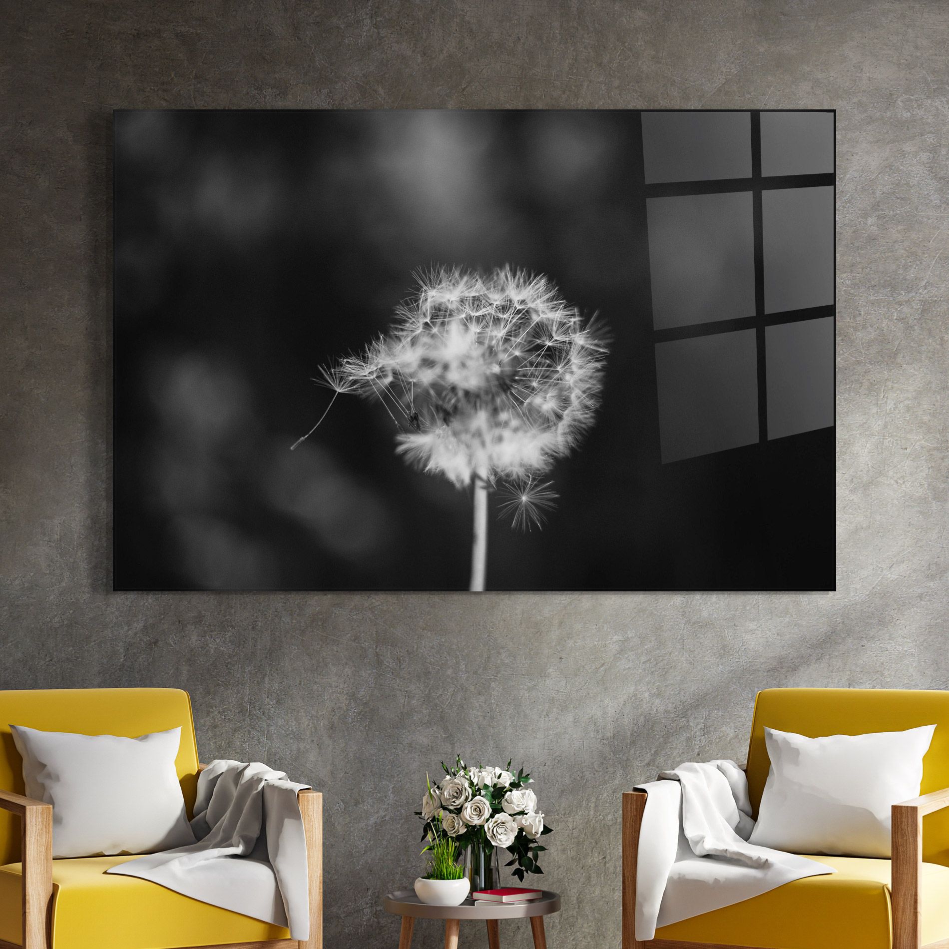 Grey Dandelion mockup 4