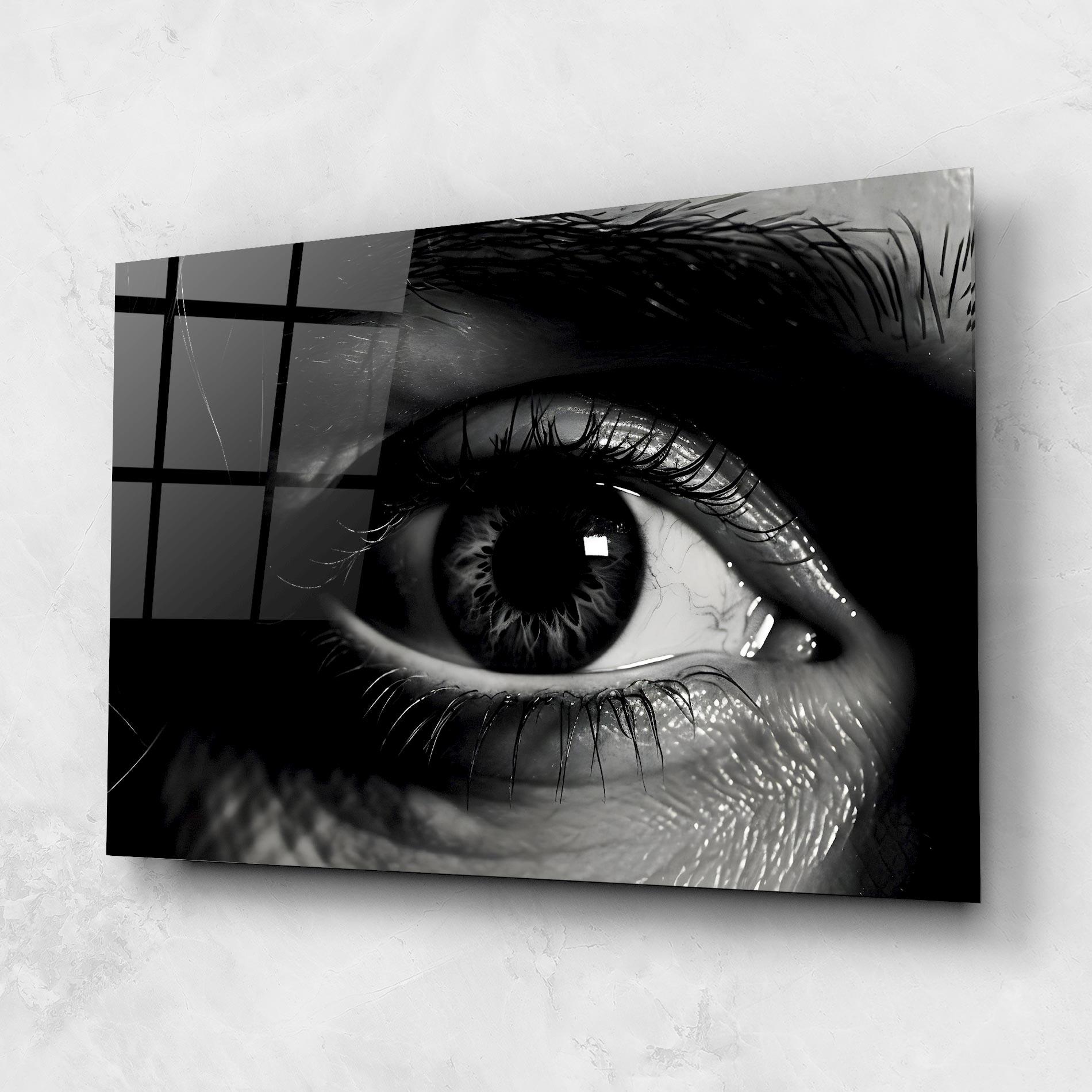 Стъклена картина Eye Close Up mockup 1