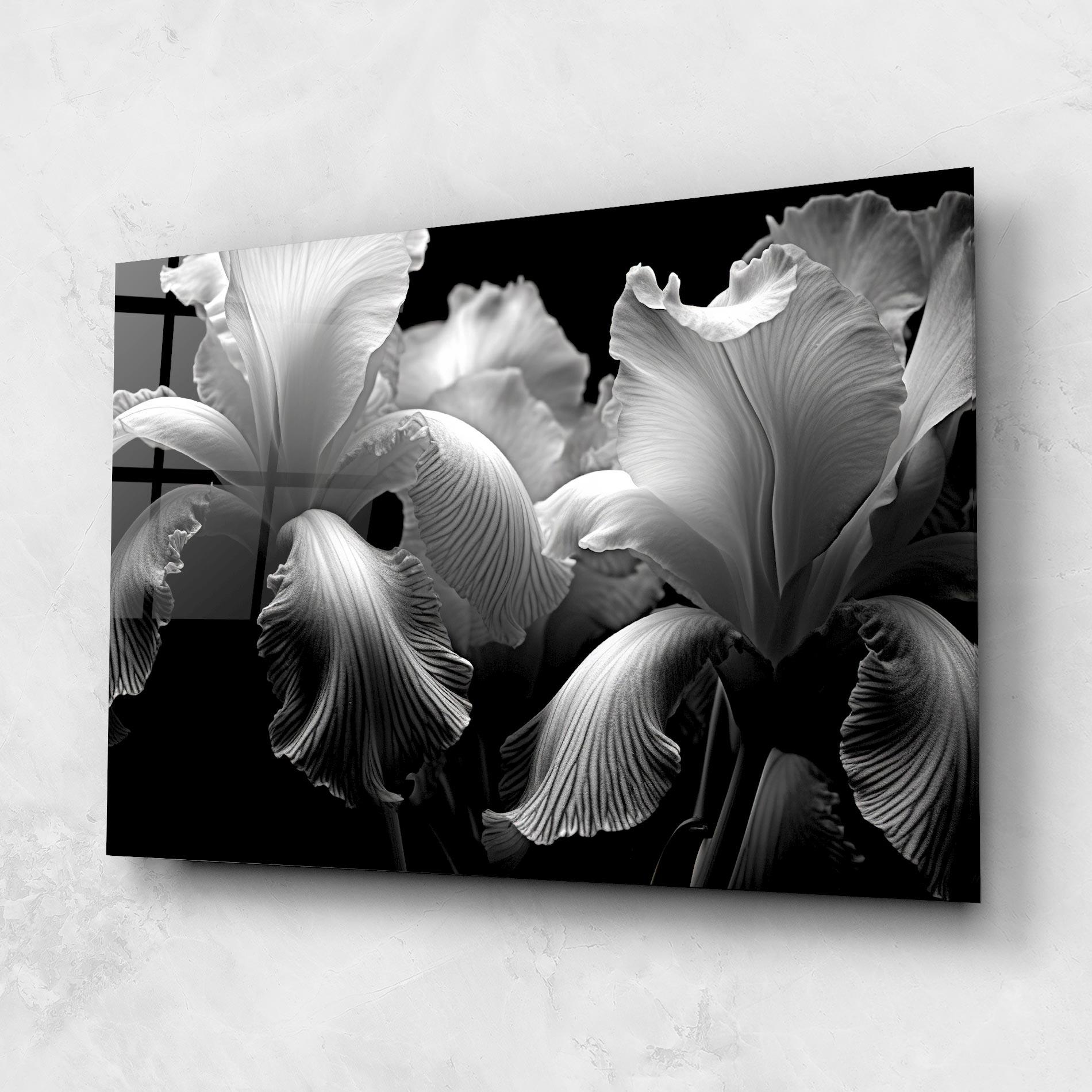 Стъклена картина Grey Iris Mix mockup 1
