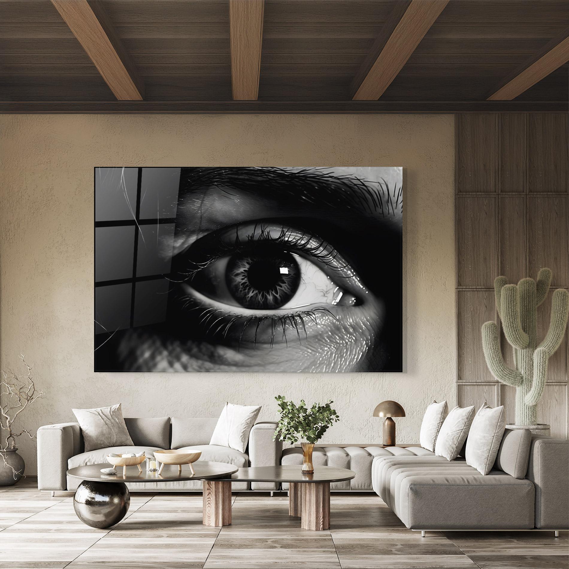 Стъклена картина Eye Close Up mockup 8