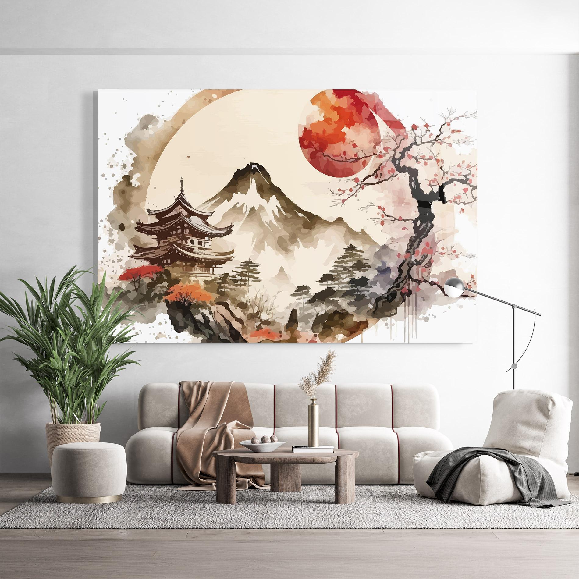 Стъклена картина Asiatic Blossom View mockup 9