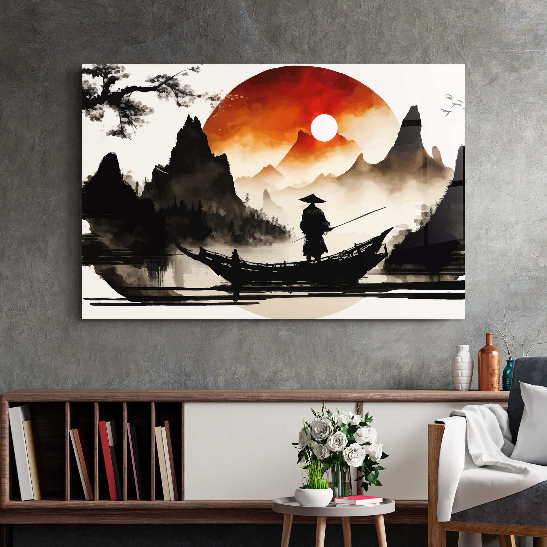 Black Asiatic Boat mockup 2