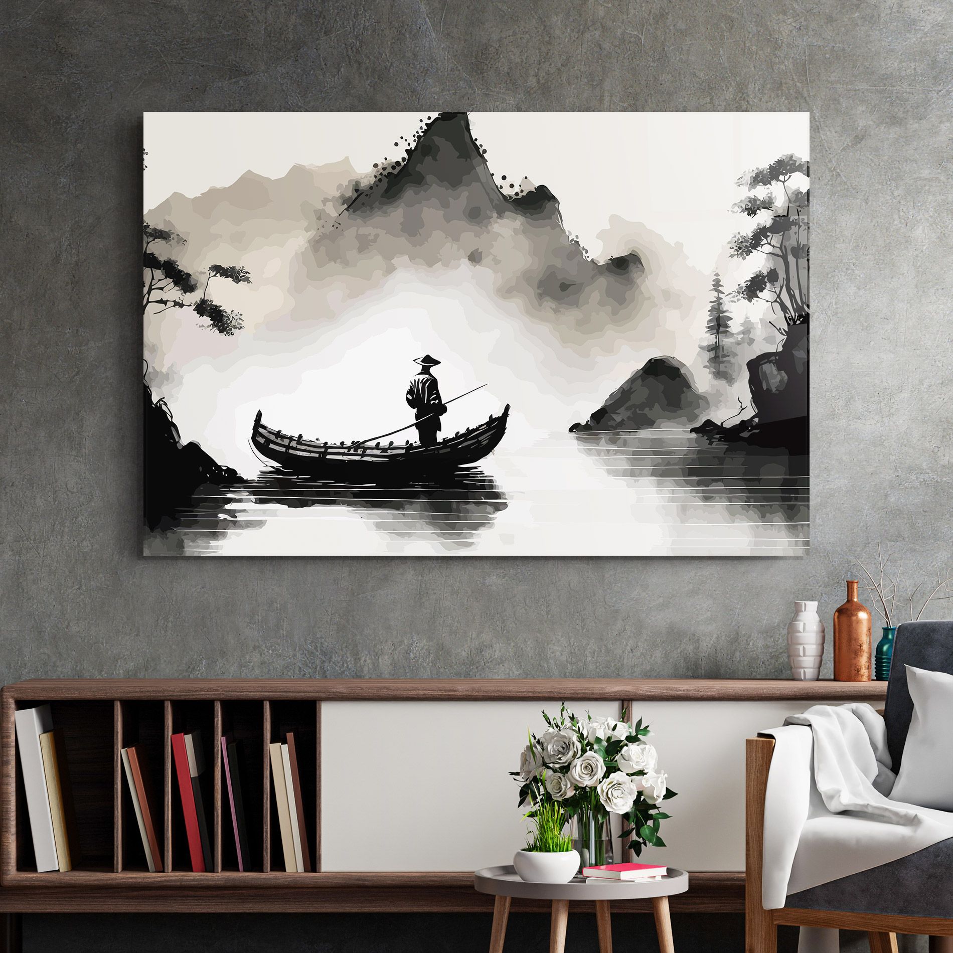 Black Ink Boat mockup 2