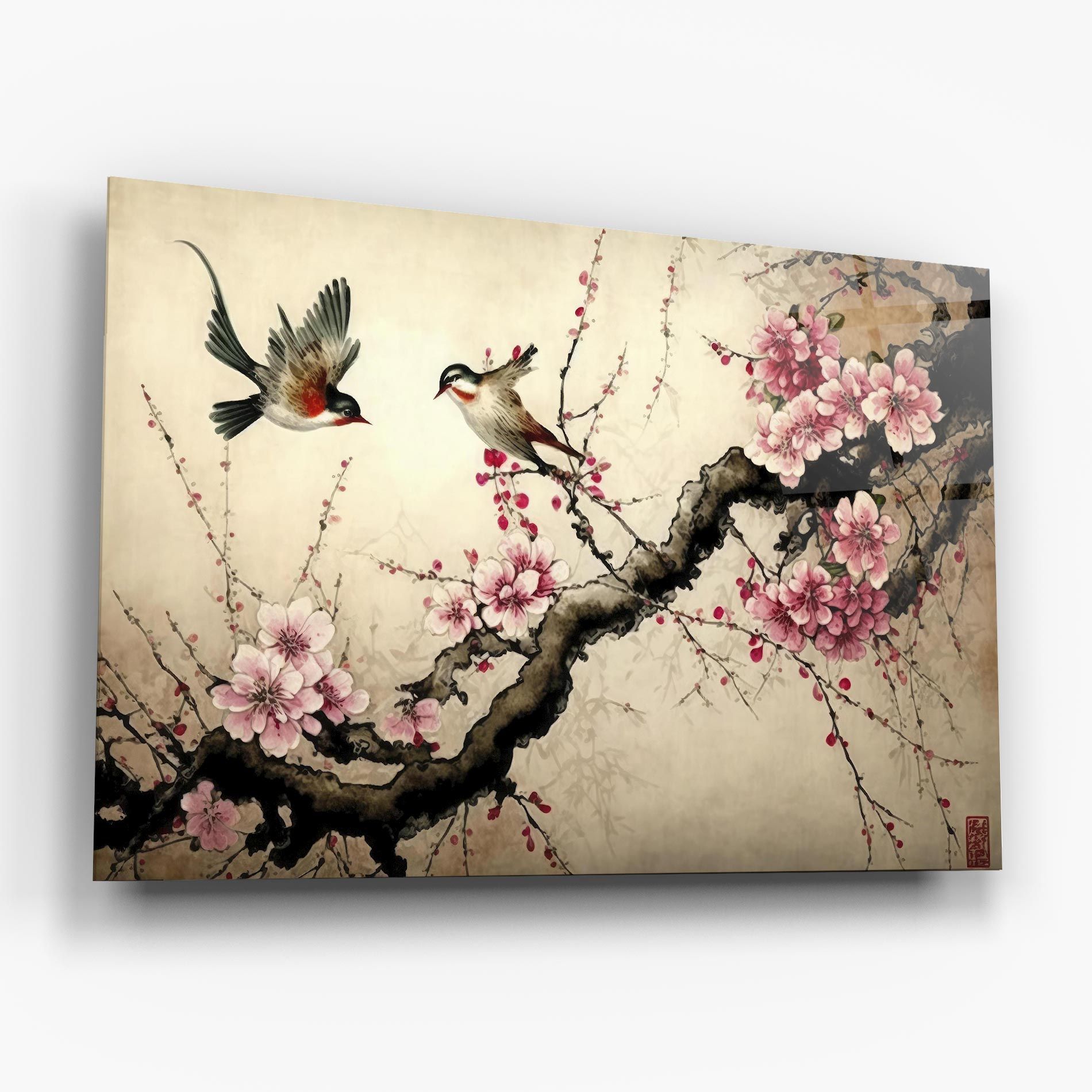 Cherry Blossom Birds mockup 6