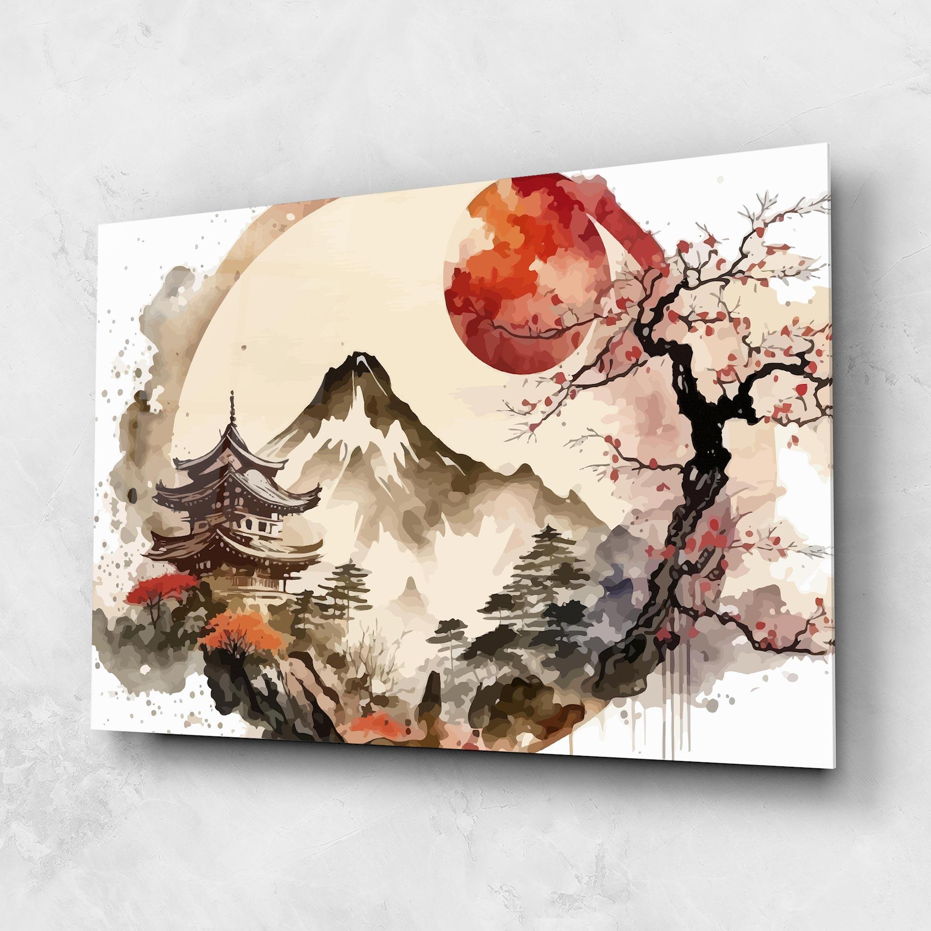 Стъклена картина Asiatic Blossom View mockup 1