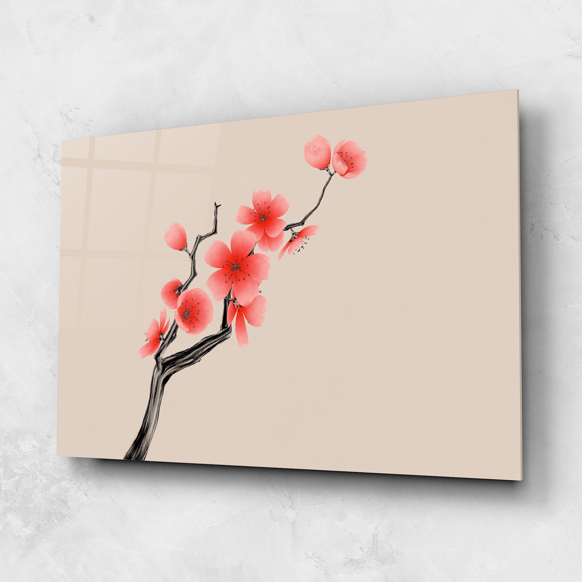 Стъклена картина Chinese Plum Blossom mockup 1
