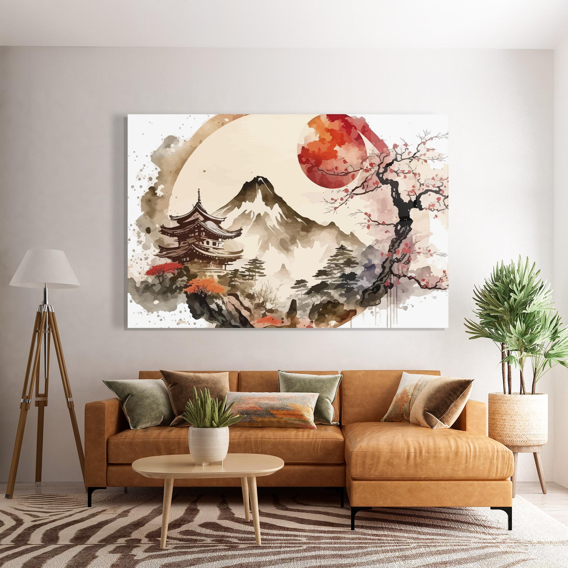 Стъклена картина Asiatic Blossom View mockup 7