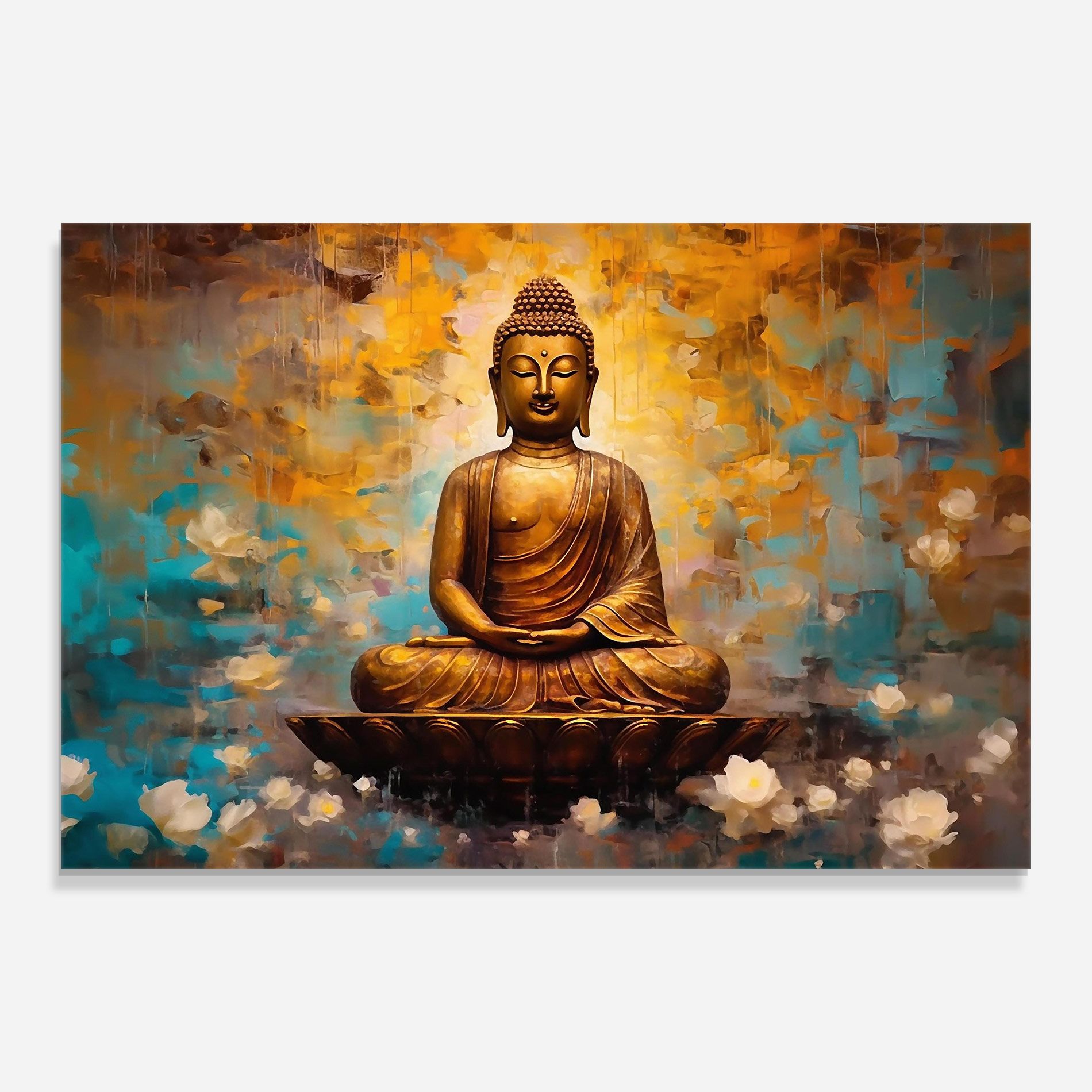 Blue Gold Buddha mockup 0