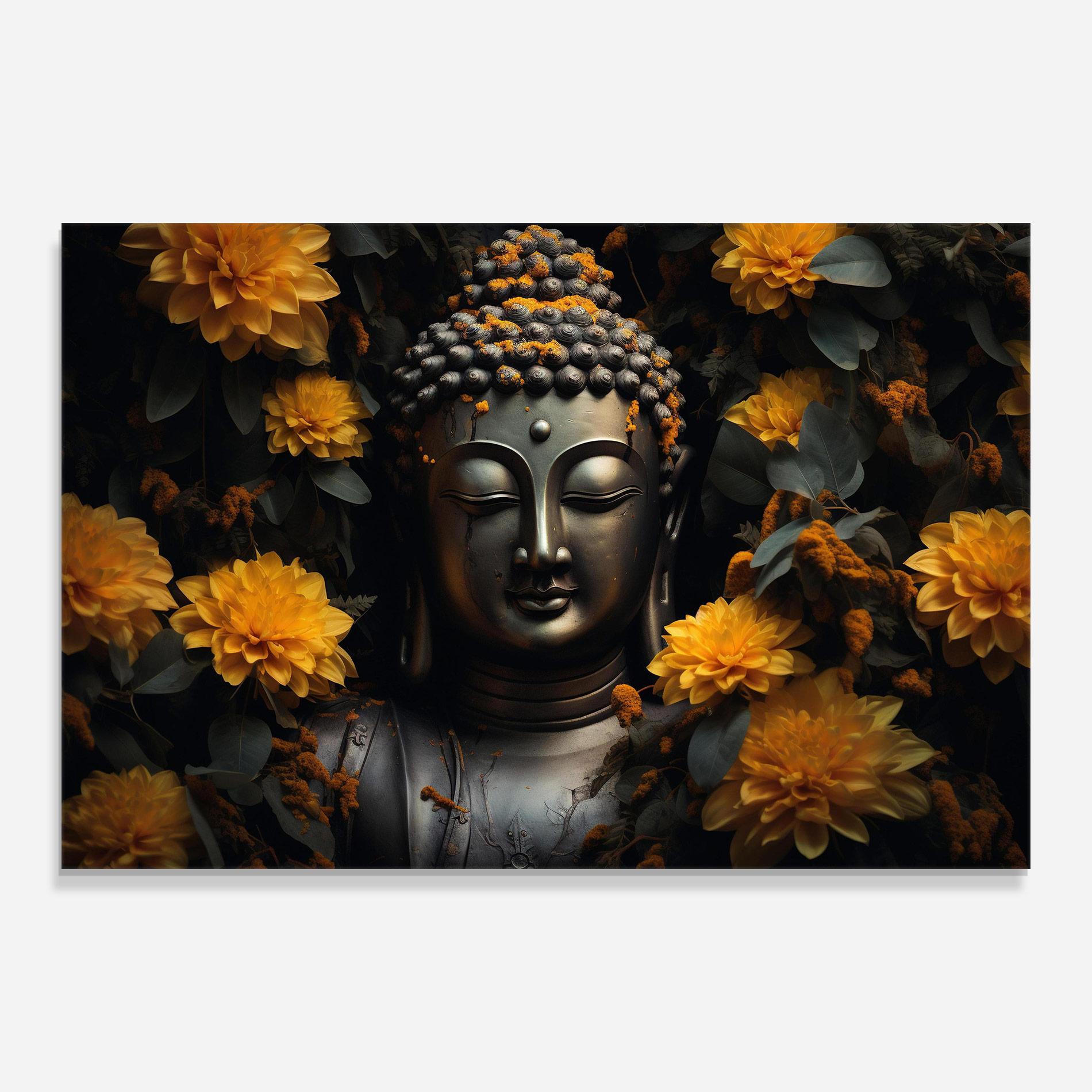Стъклена картина Buddha Peace Statue mockup 0