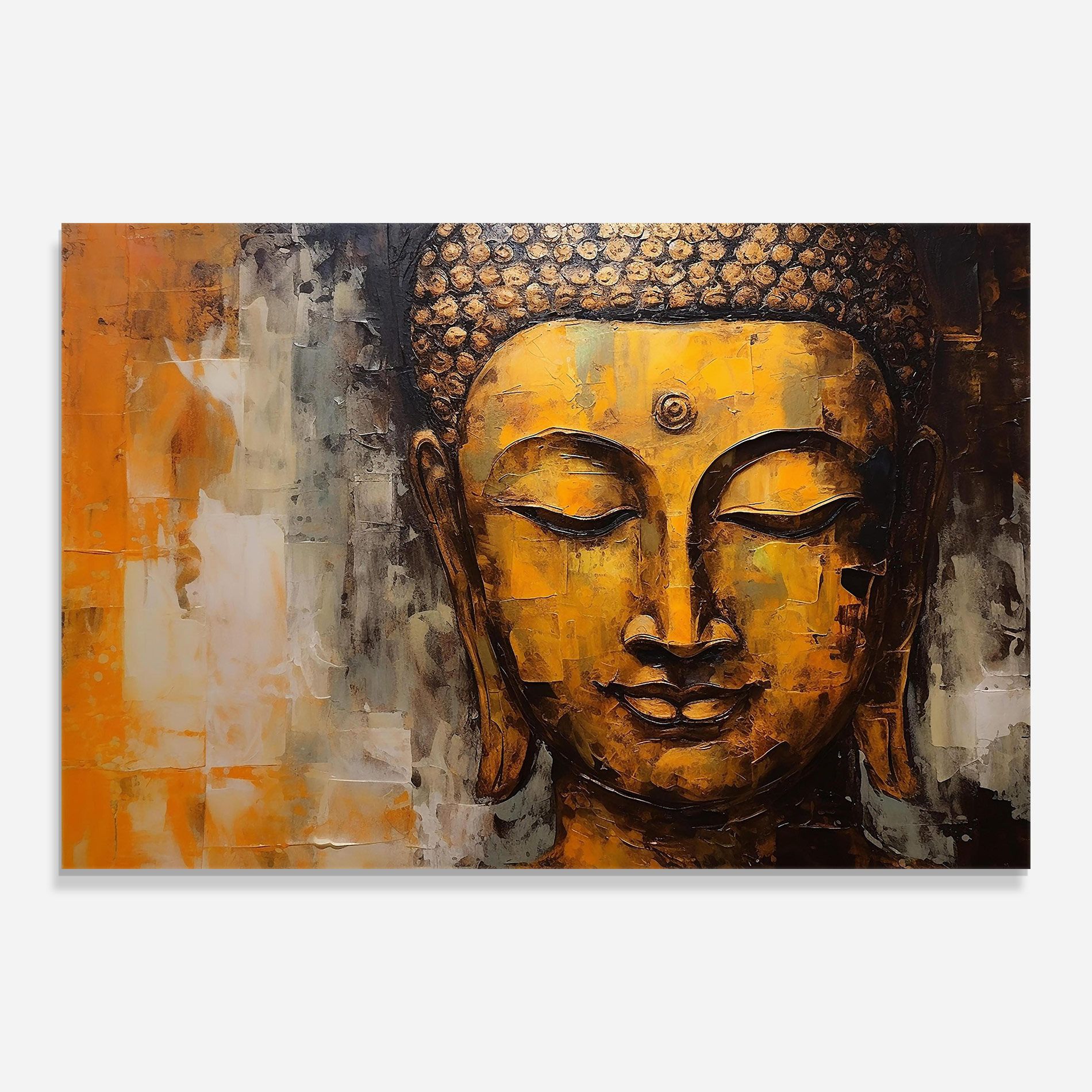 Yellow Buddha Face mockup 0