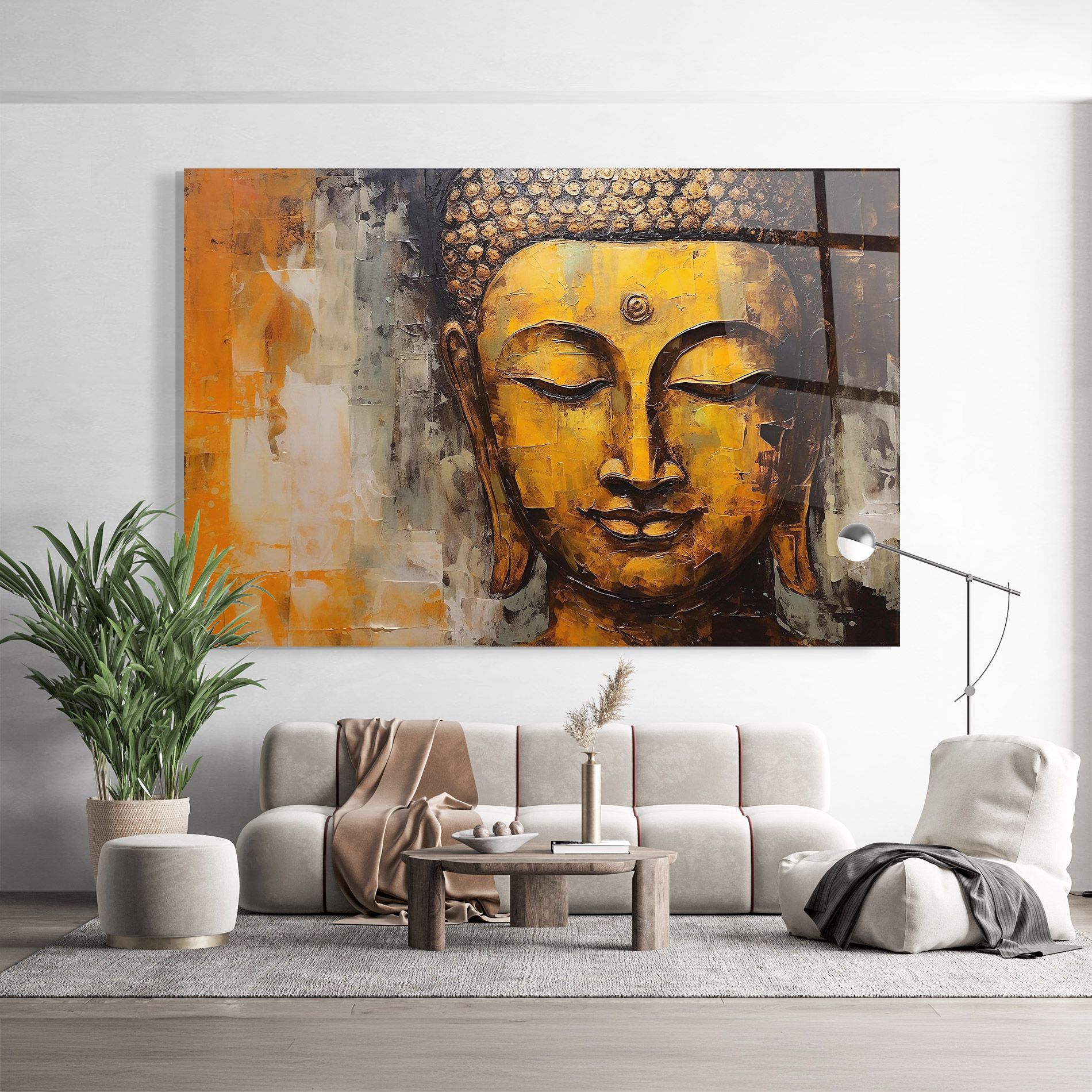 Yellow Buddha Face mockup 9