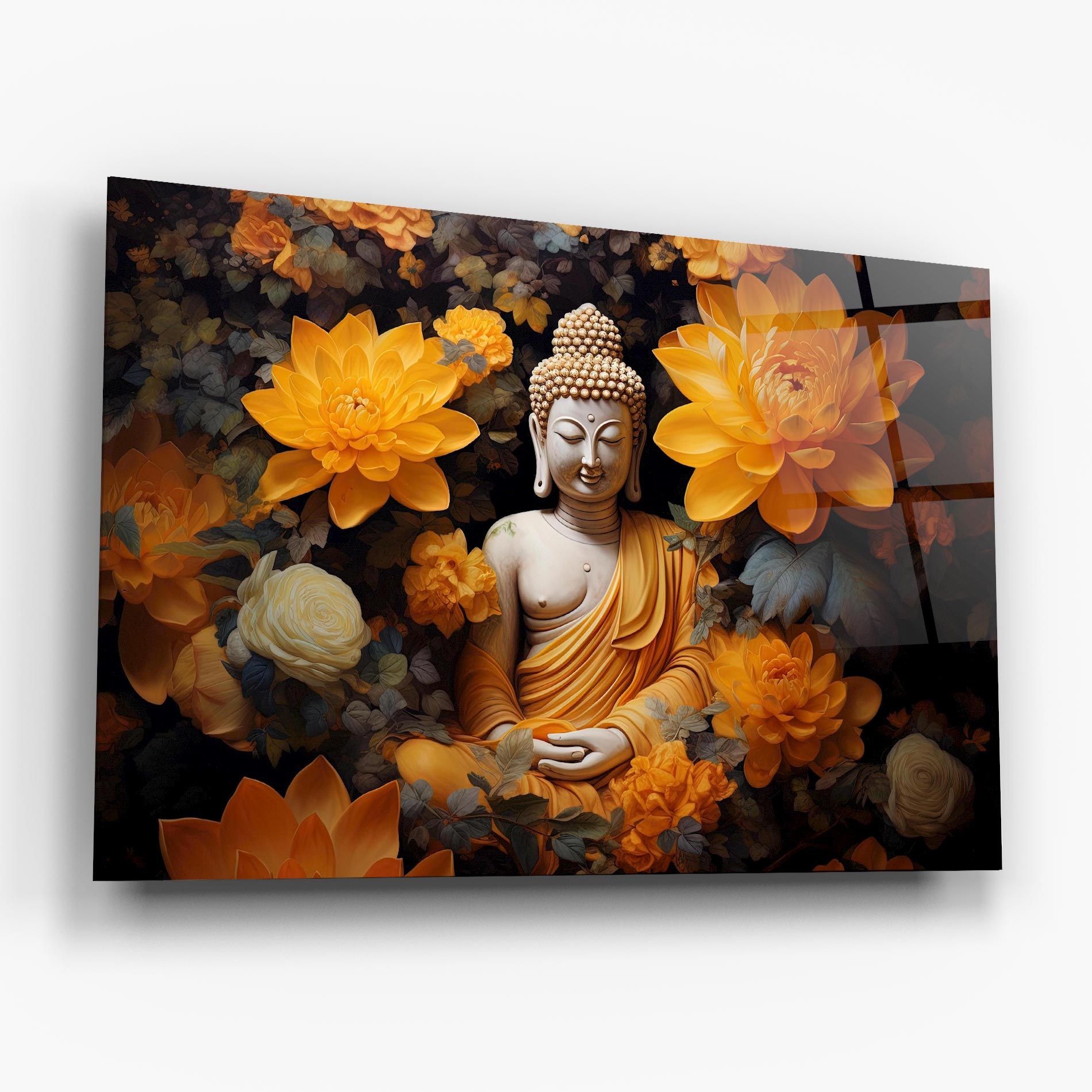Buddha Big Flowers mockup 6