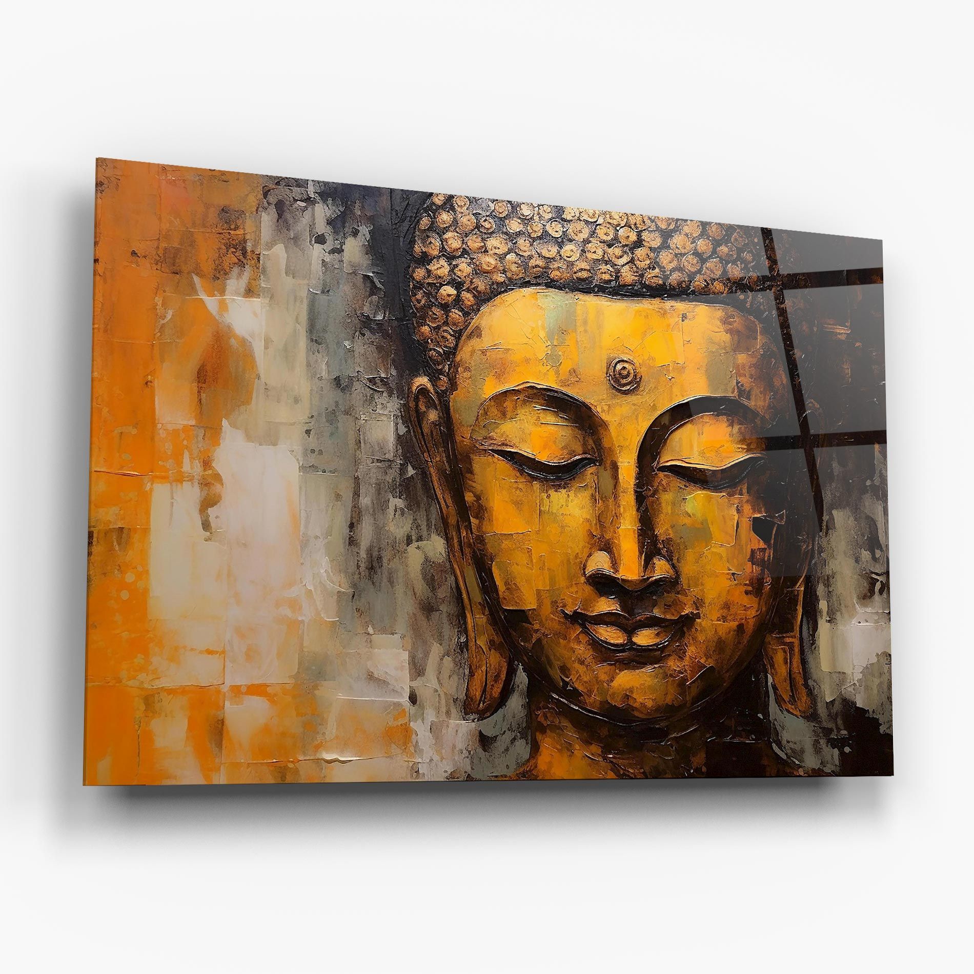 Yellow Buddha Face mockup 6
