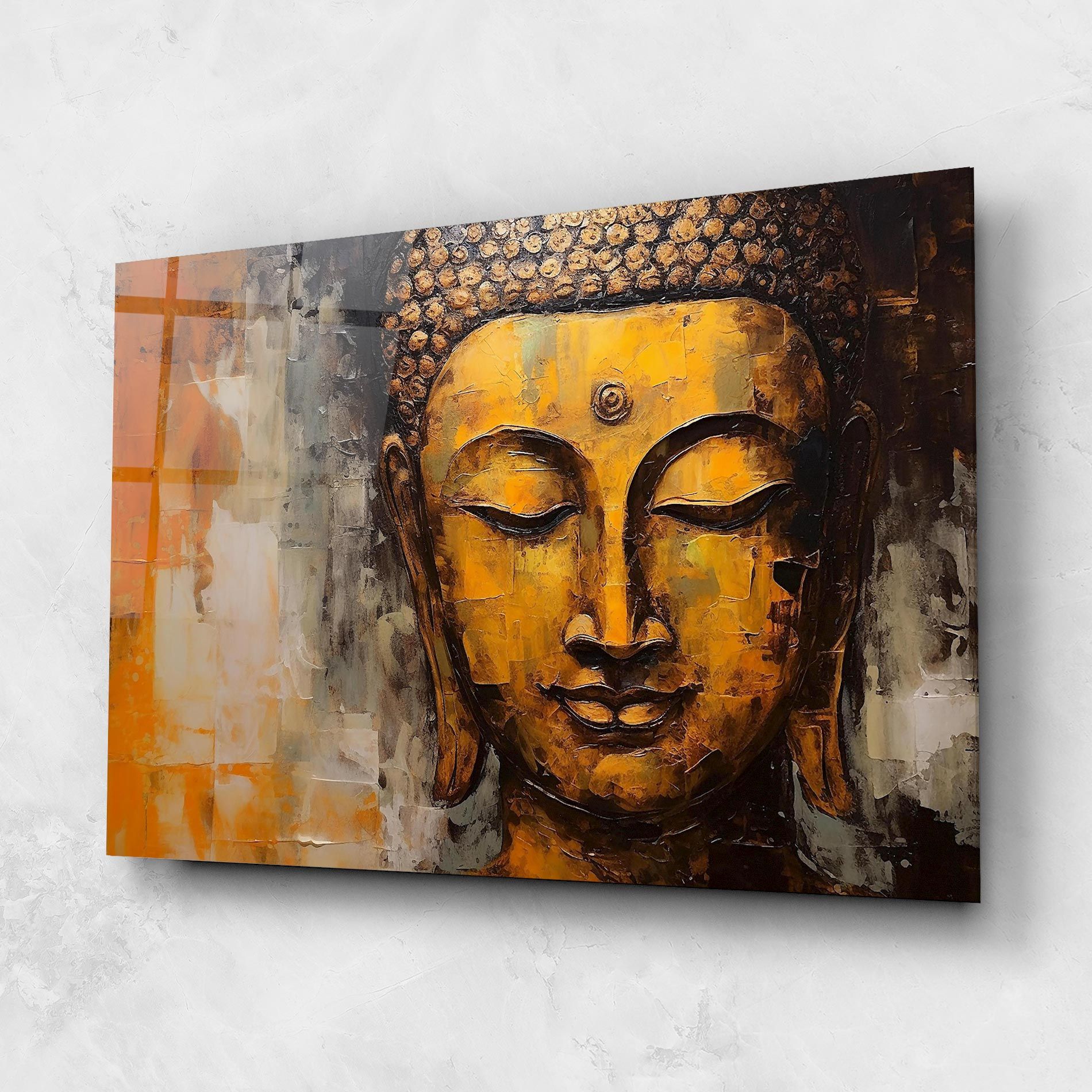 Yellow Buddha Face mockup 1