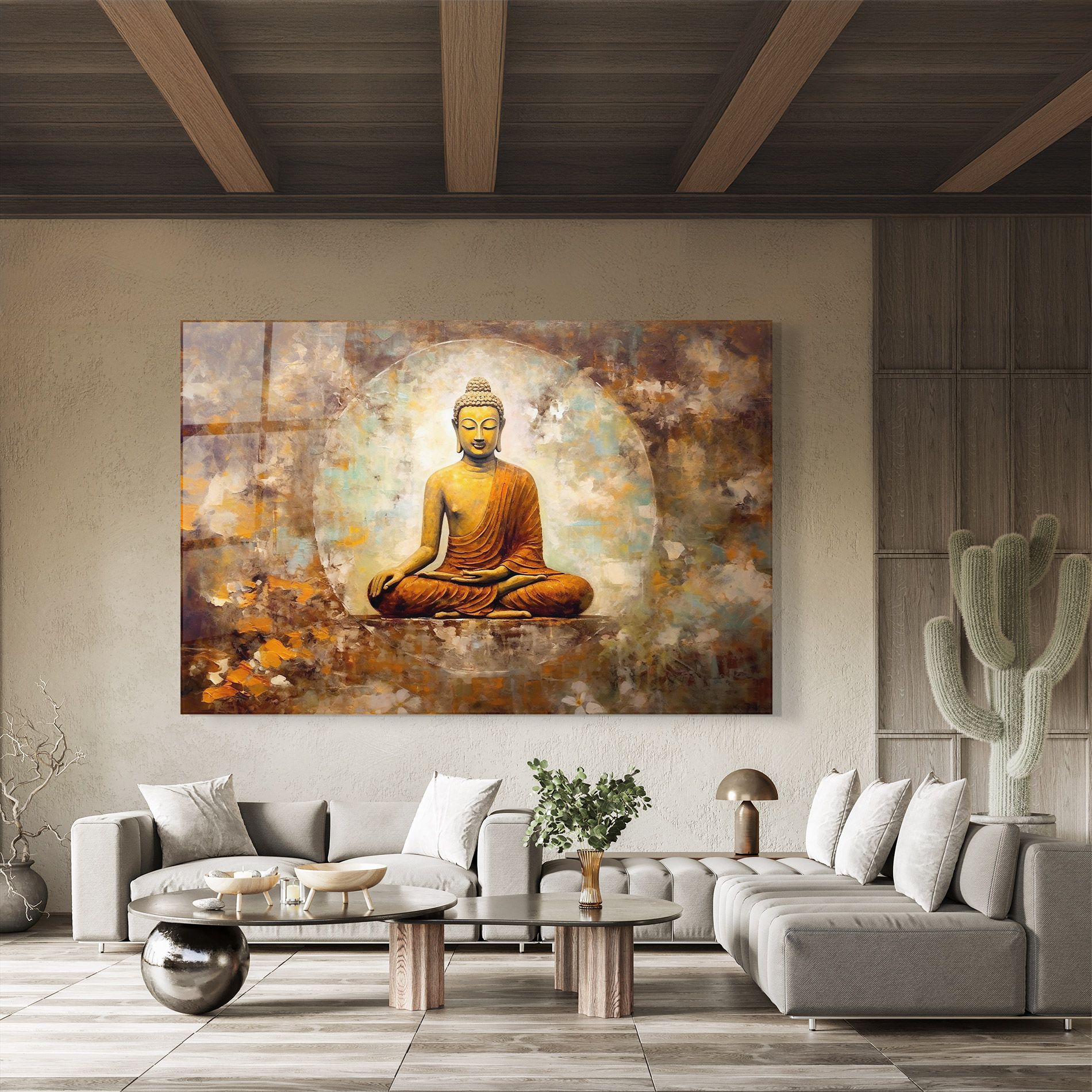 Blue Circle Buddha mockup 8