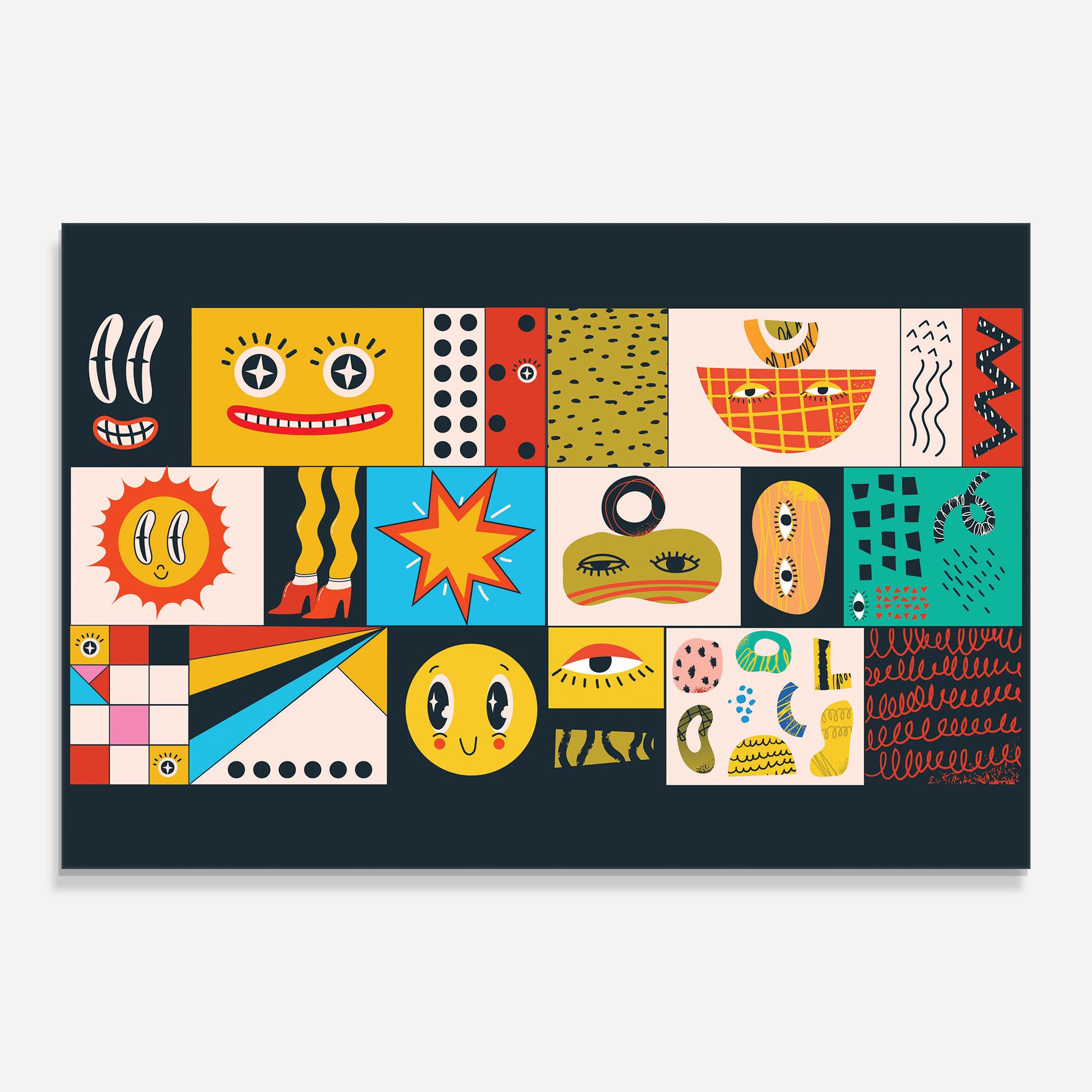 Стъклена картина Cool Eye Shape mockup 0