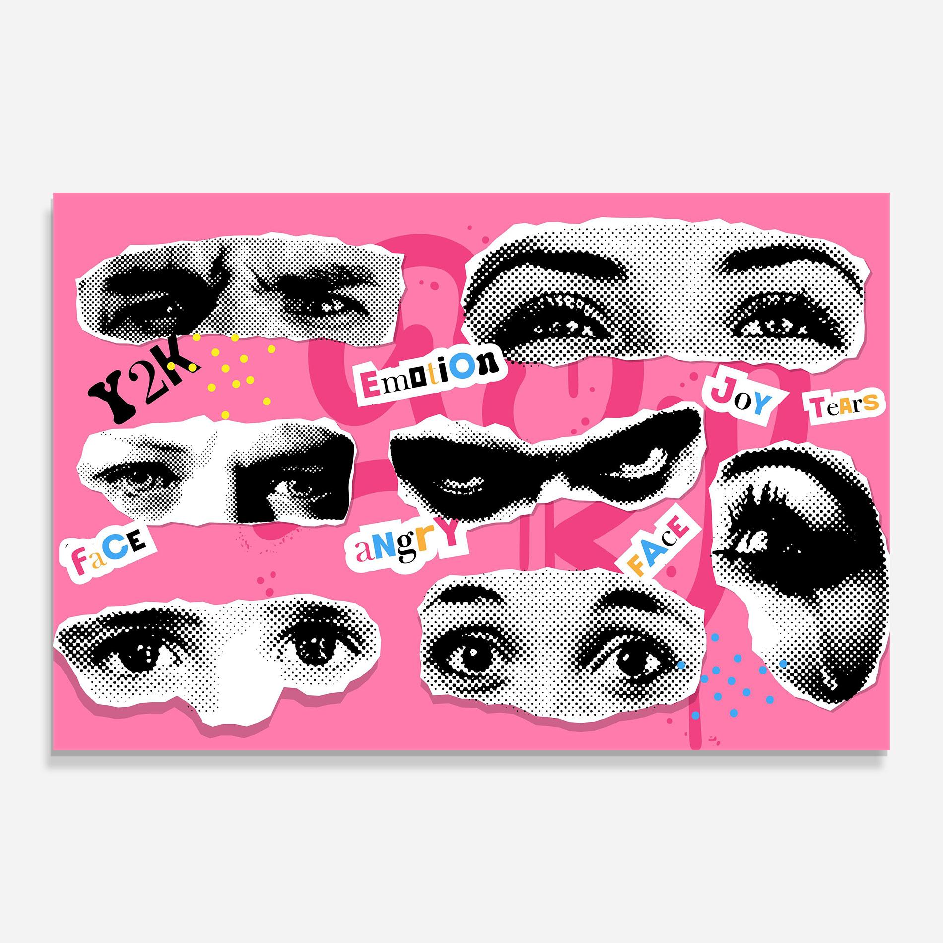 Стъклена картина Eye Type mockup 0