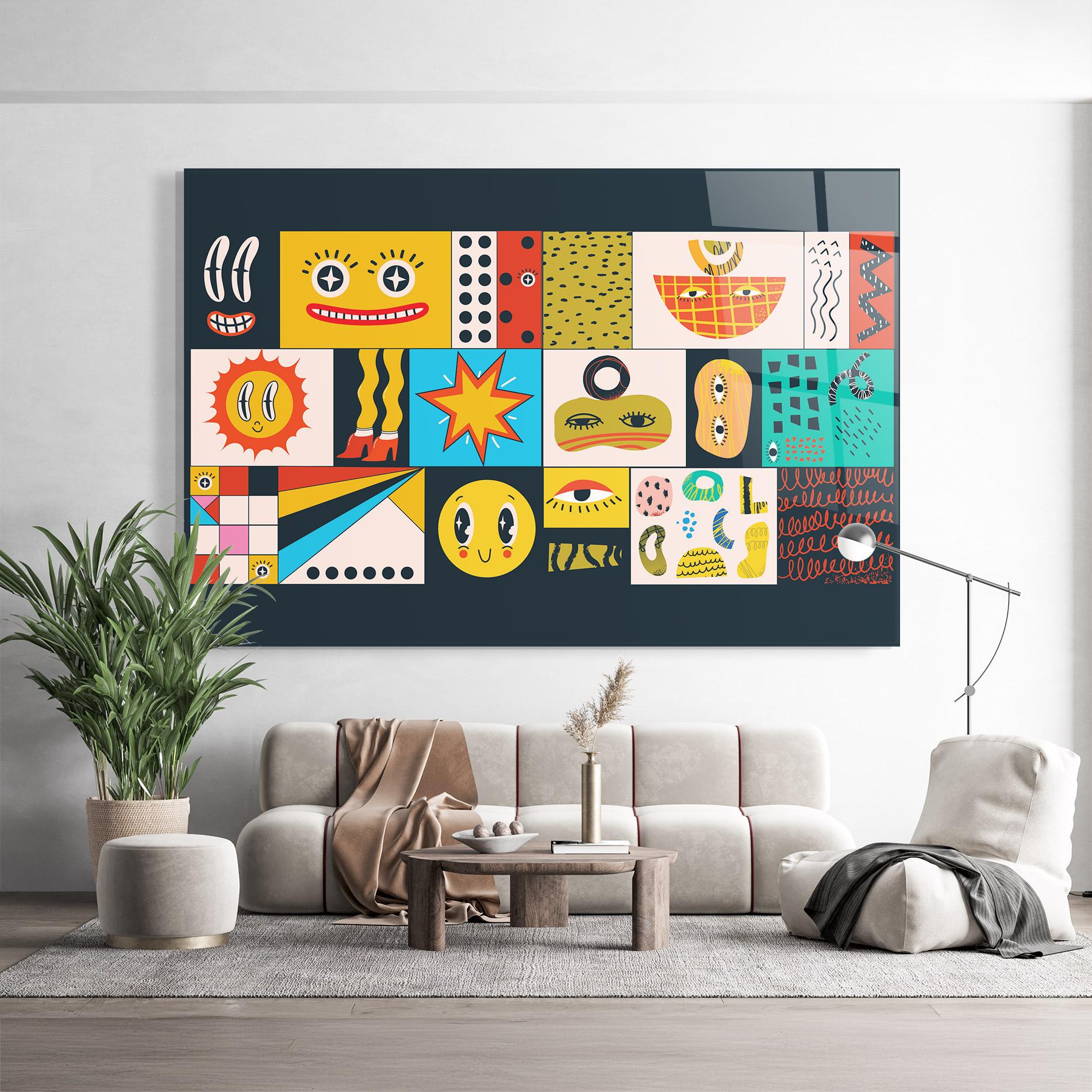 Стъклена картина Cool Eye Shape mockup 9