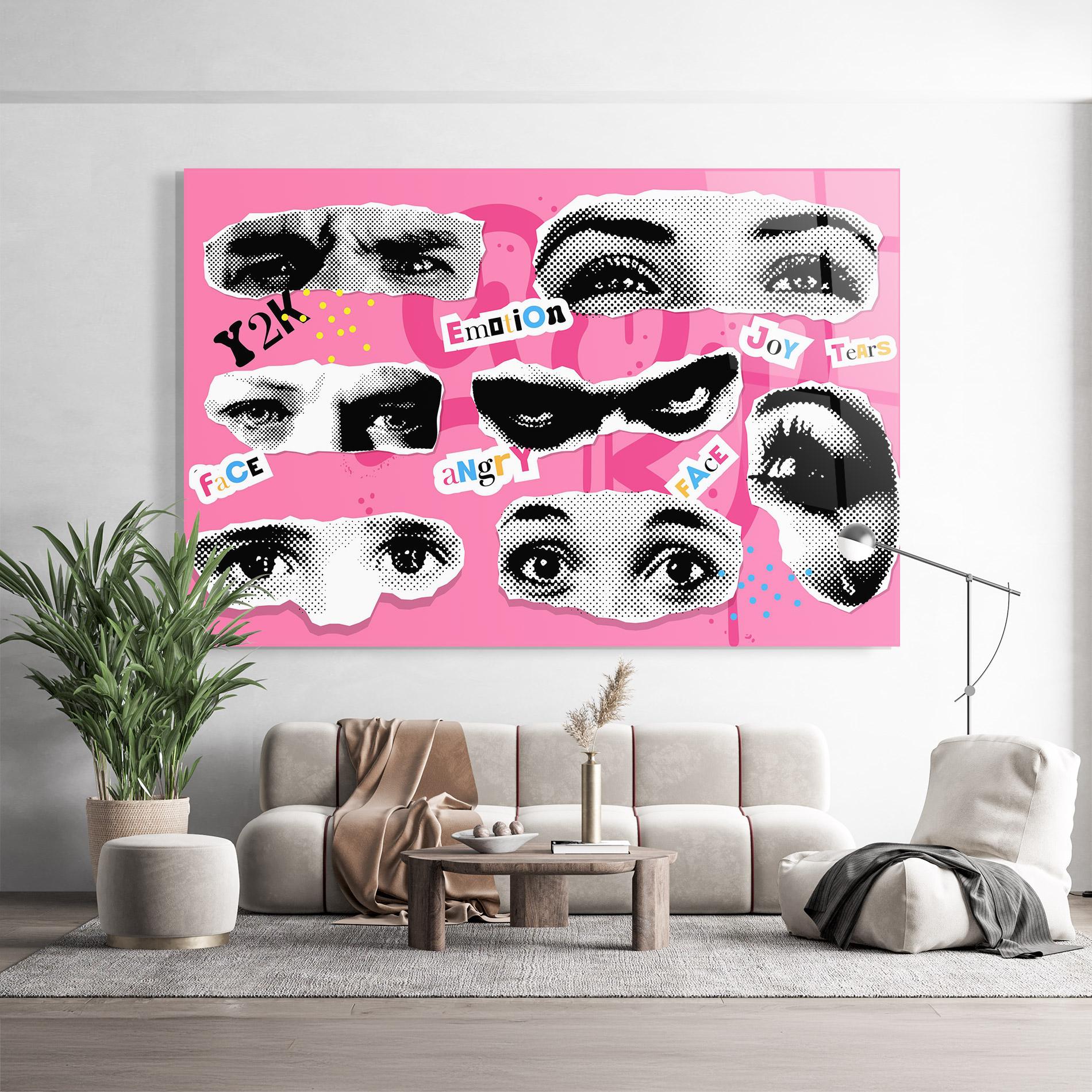 Стъклена картина Eye Type mockup 9