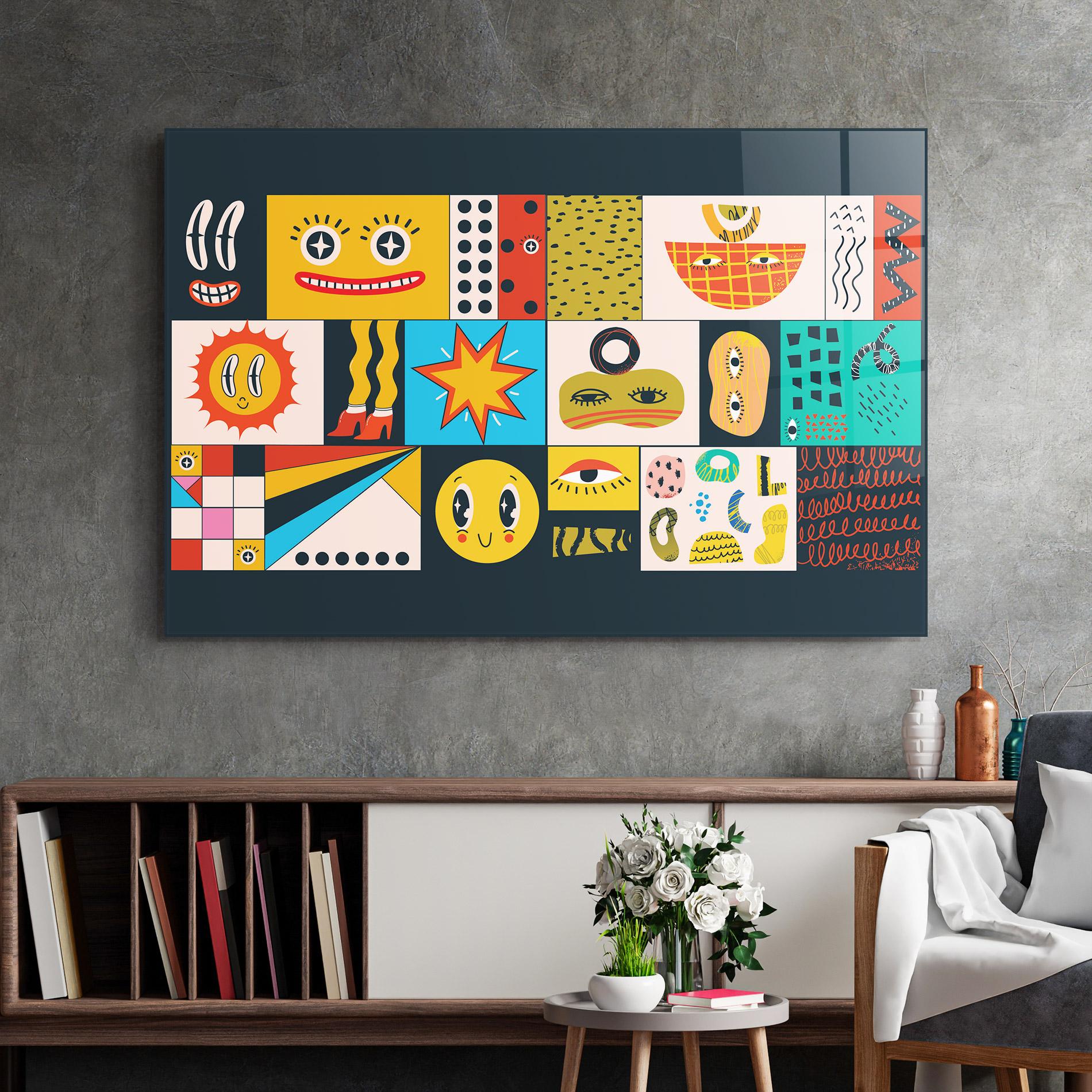 Стъклена картина Cool Eye Shape mockup 2