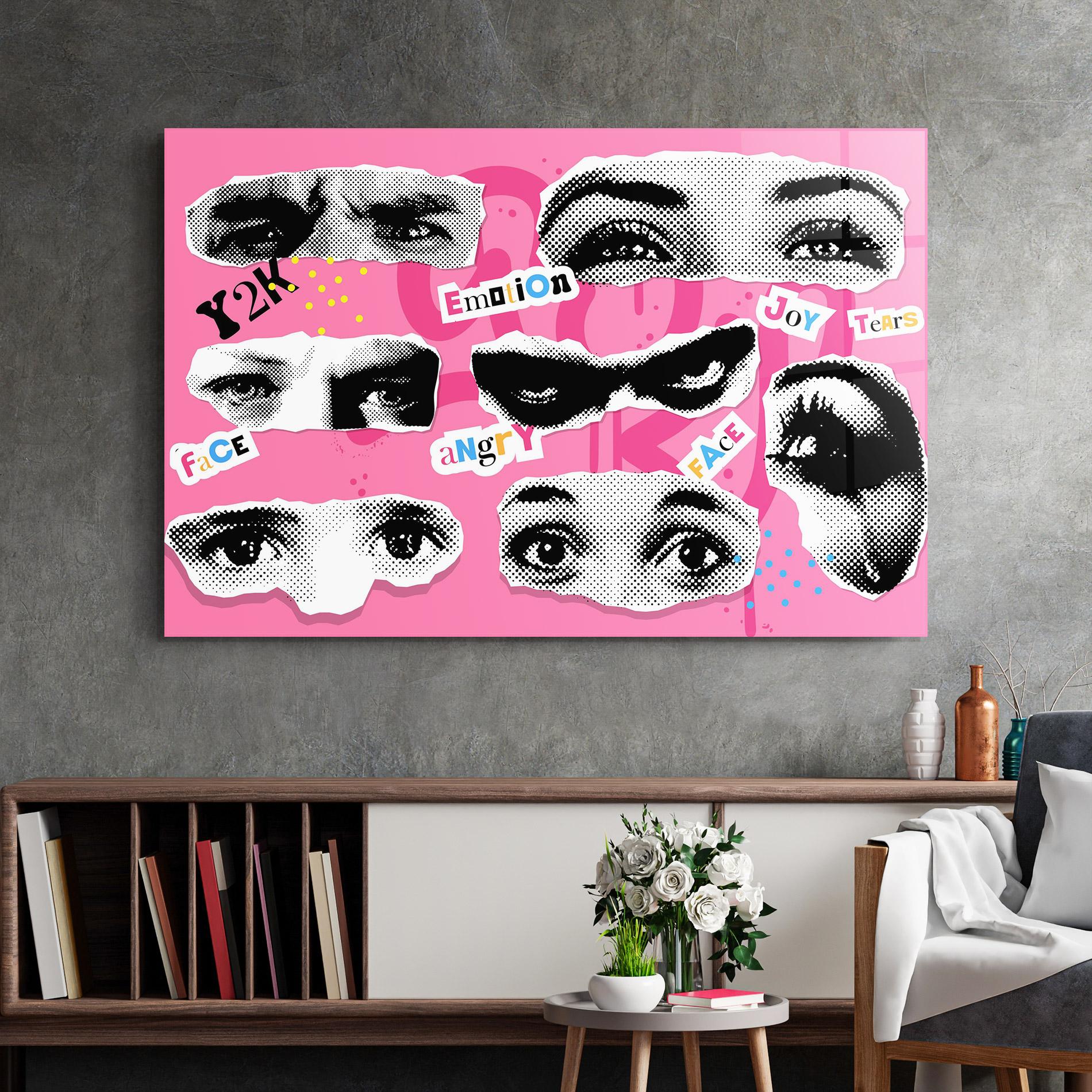 Стъклена картина Eye Type mockup 2